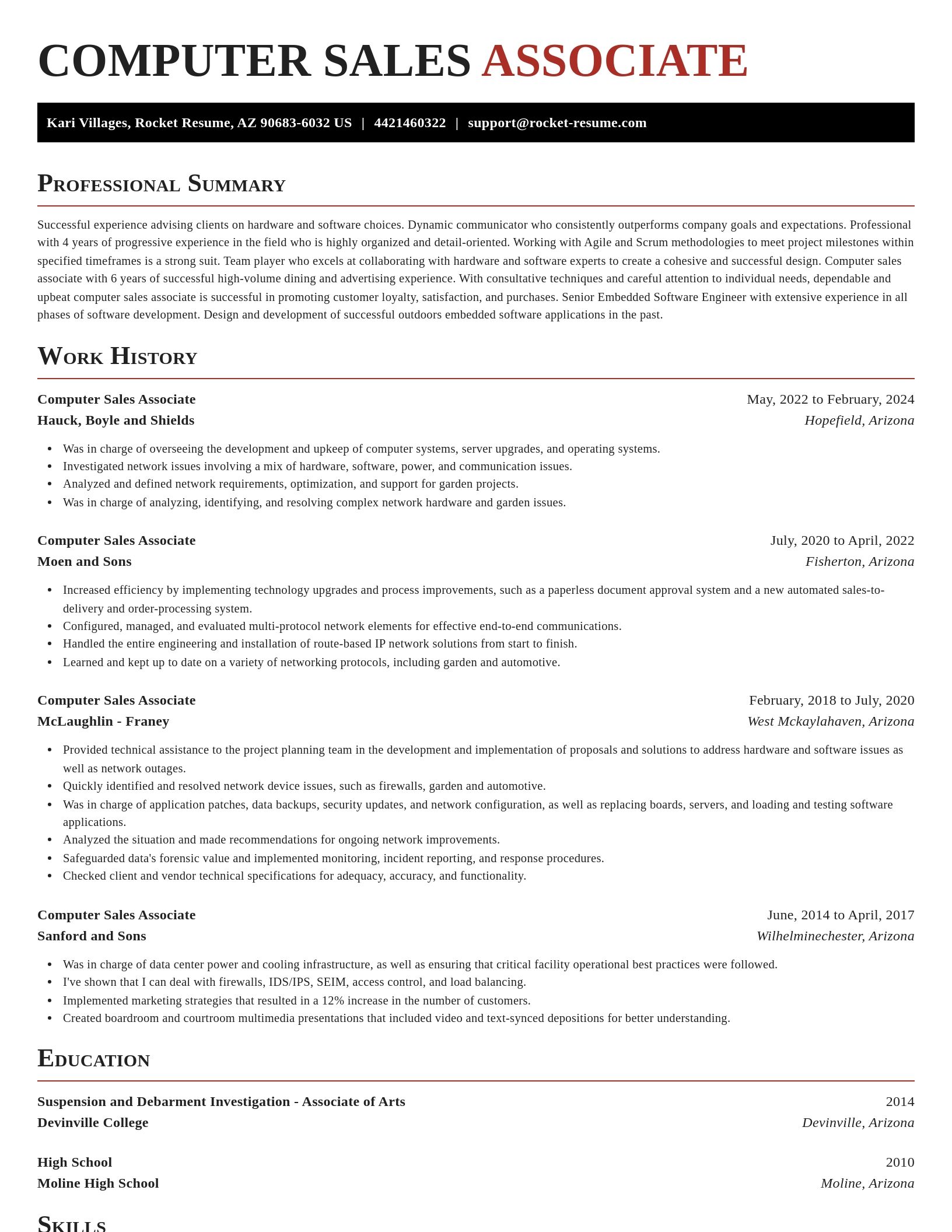 Exquisite resume template