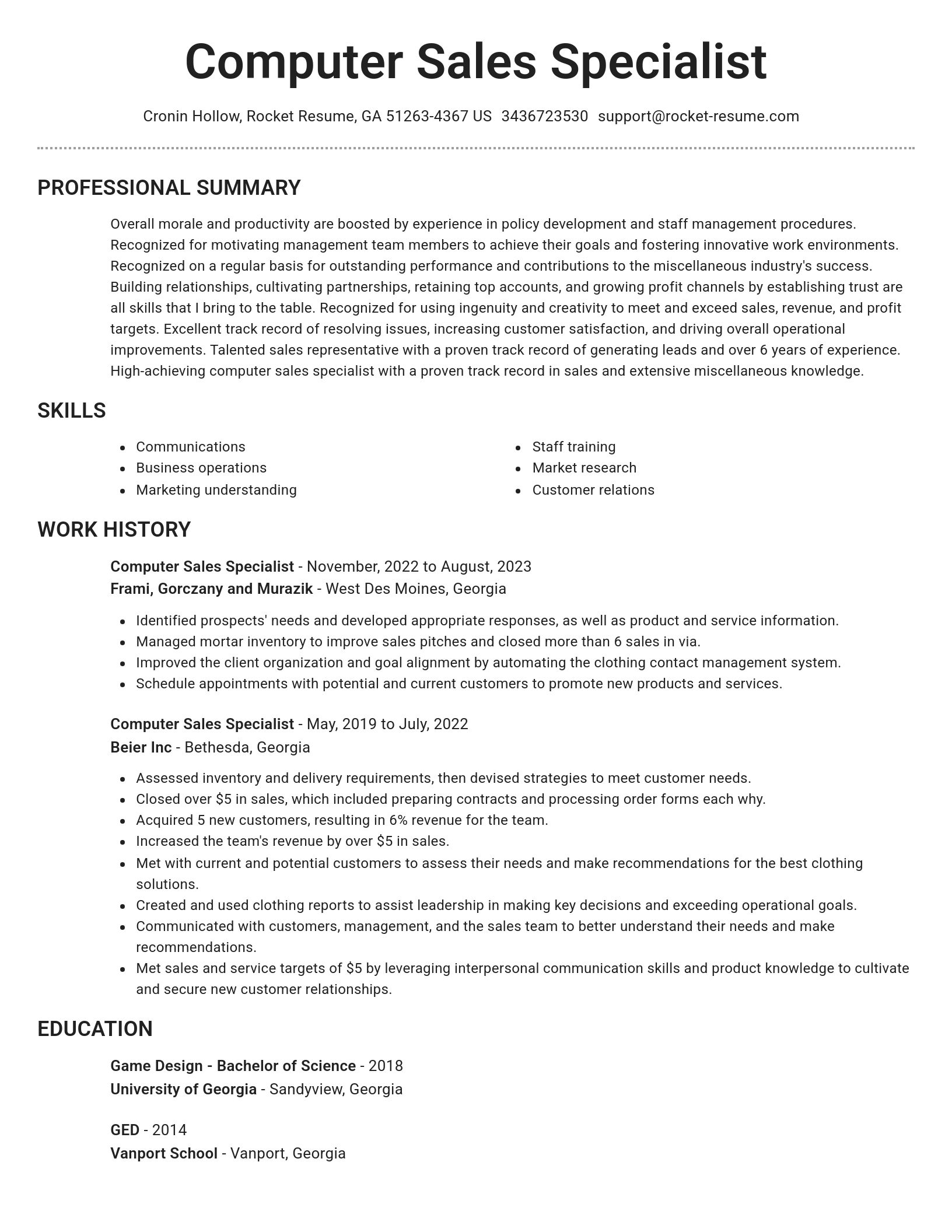 Brilliant resume template