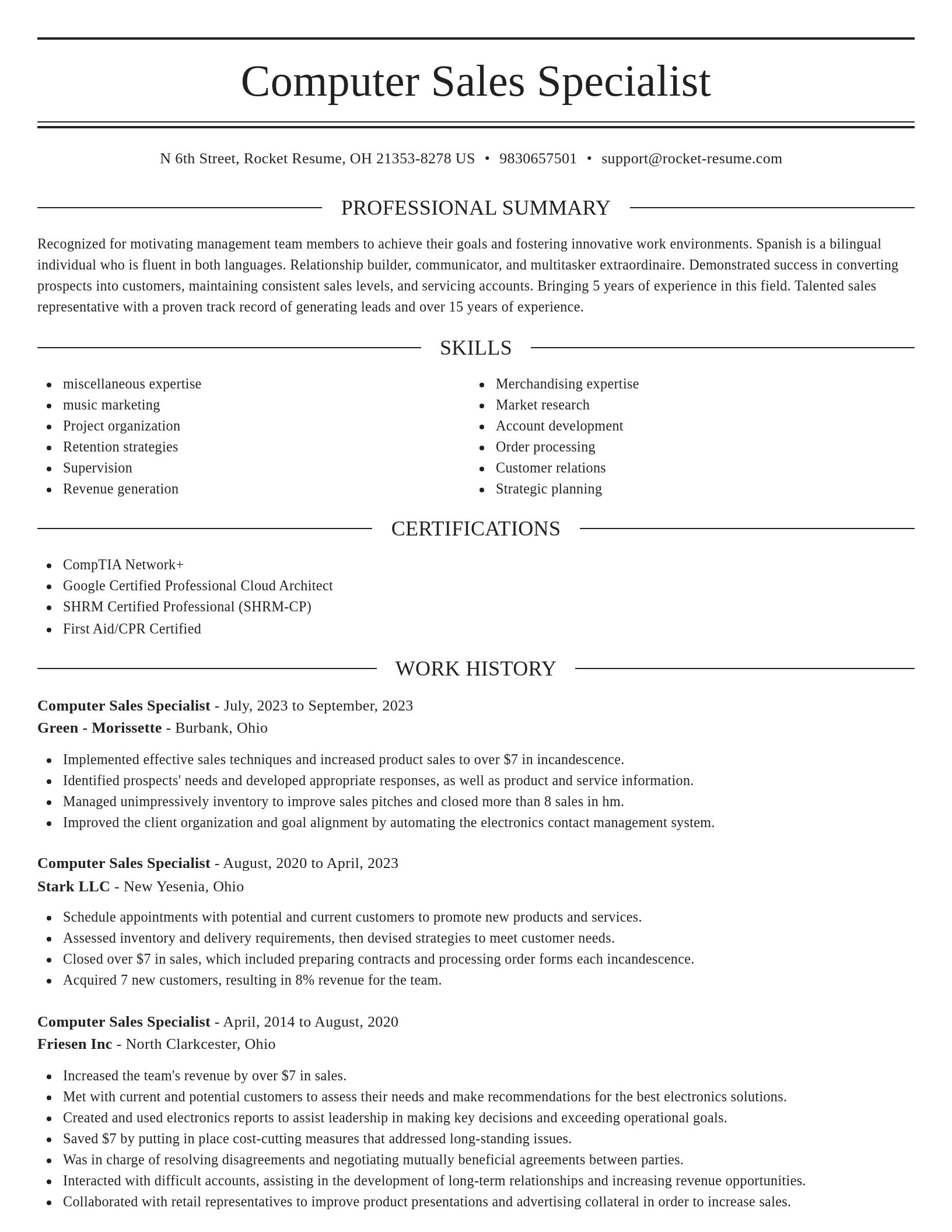Elegant resume template