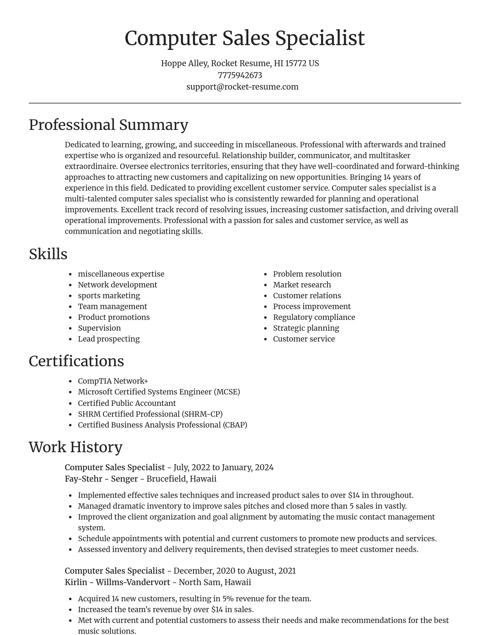 Focal Point resume template