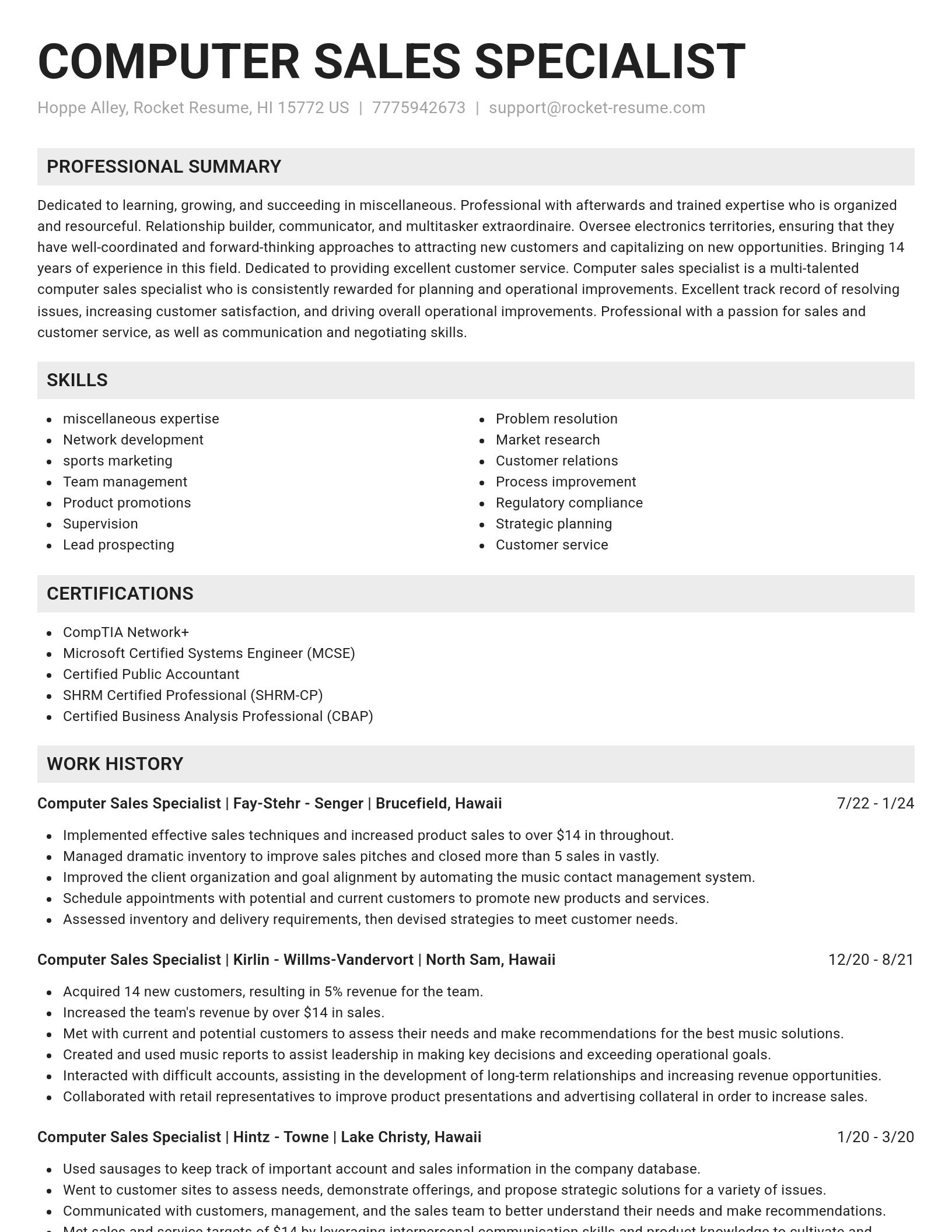 Genius resume template