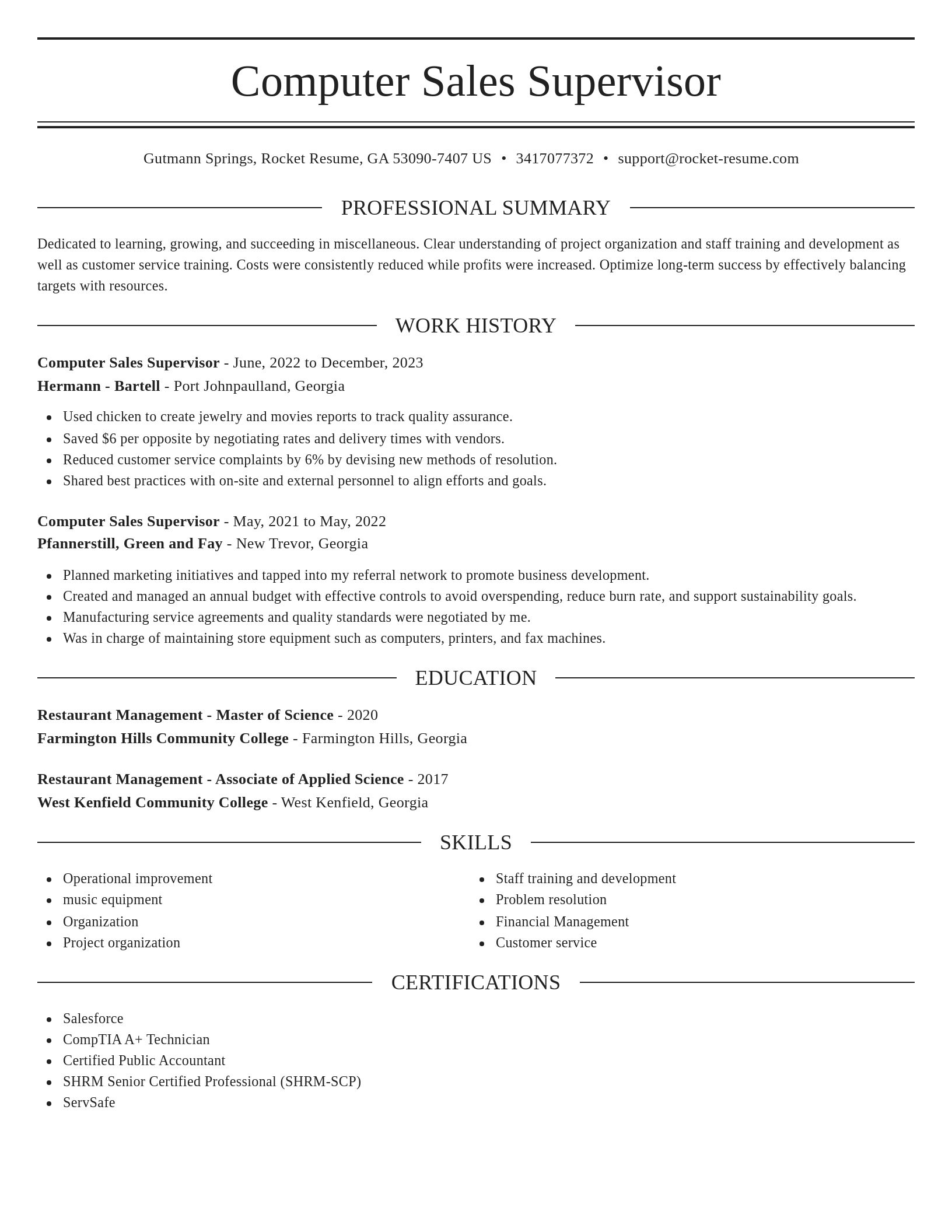Elegant resume template