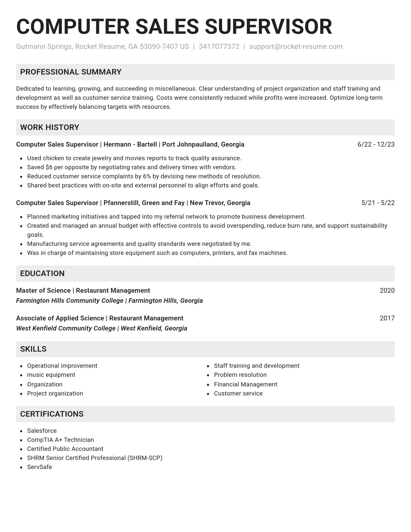 Genius resume template