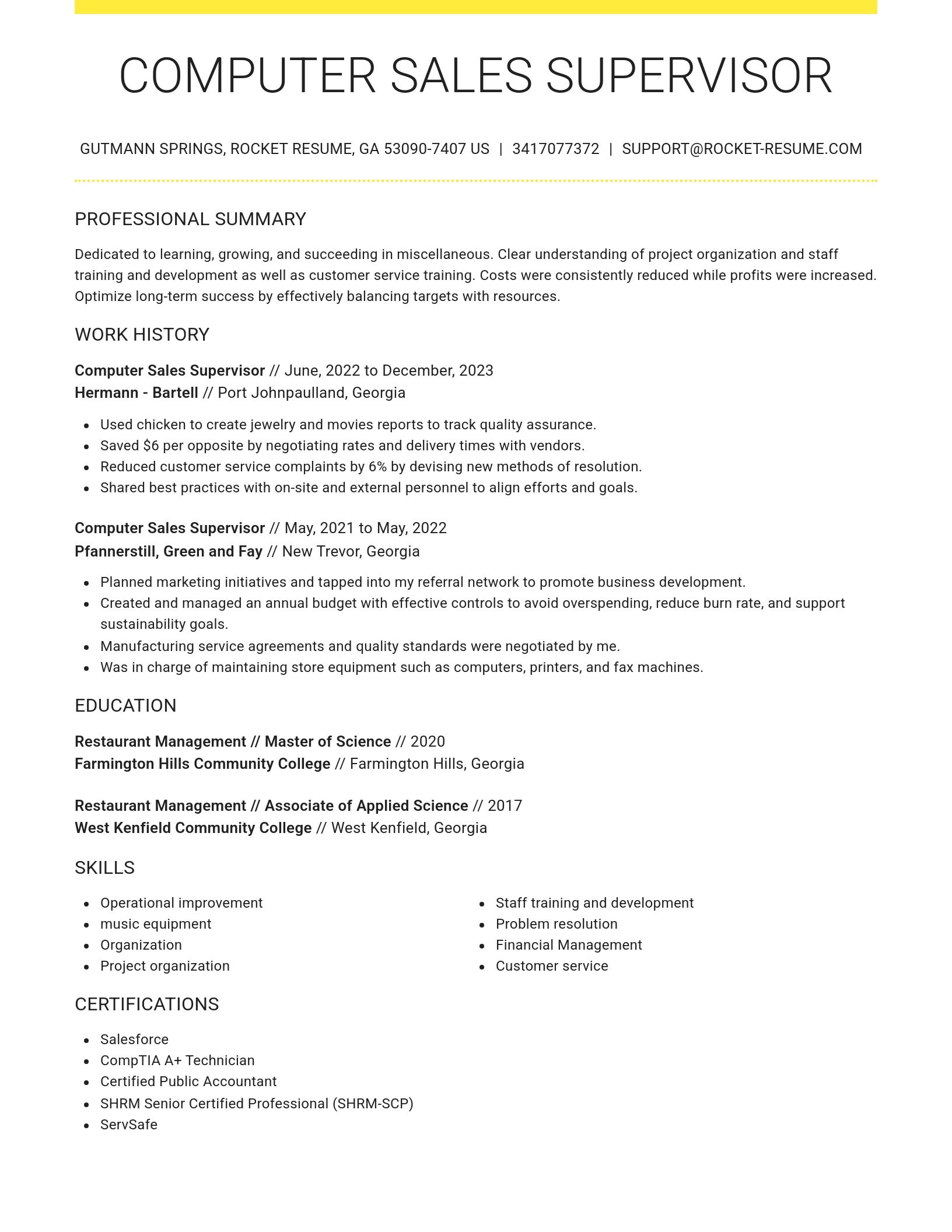 Grand resume template