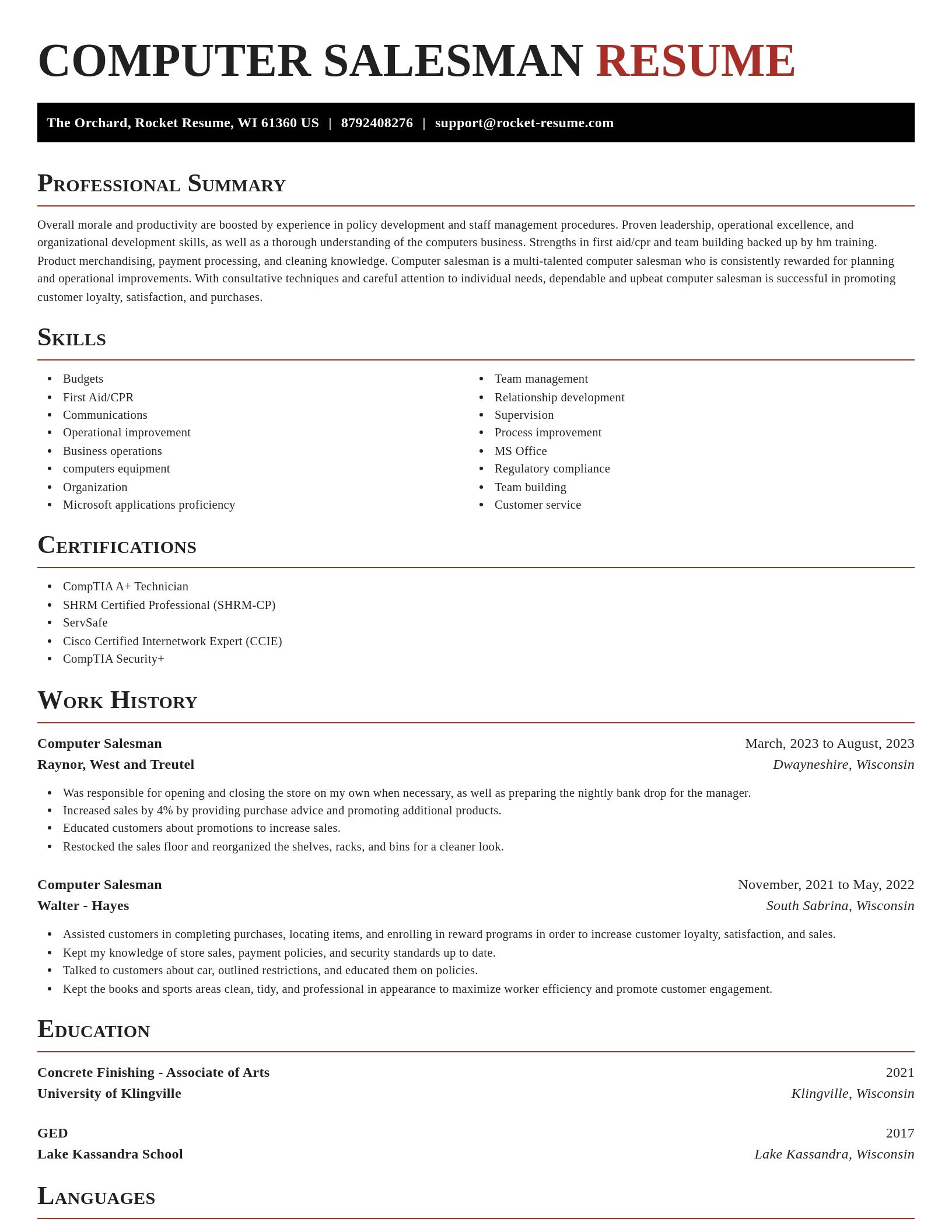 Exquisite resume template