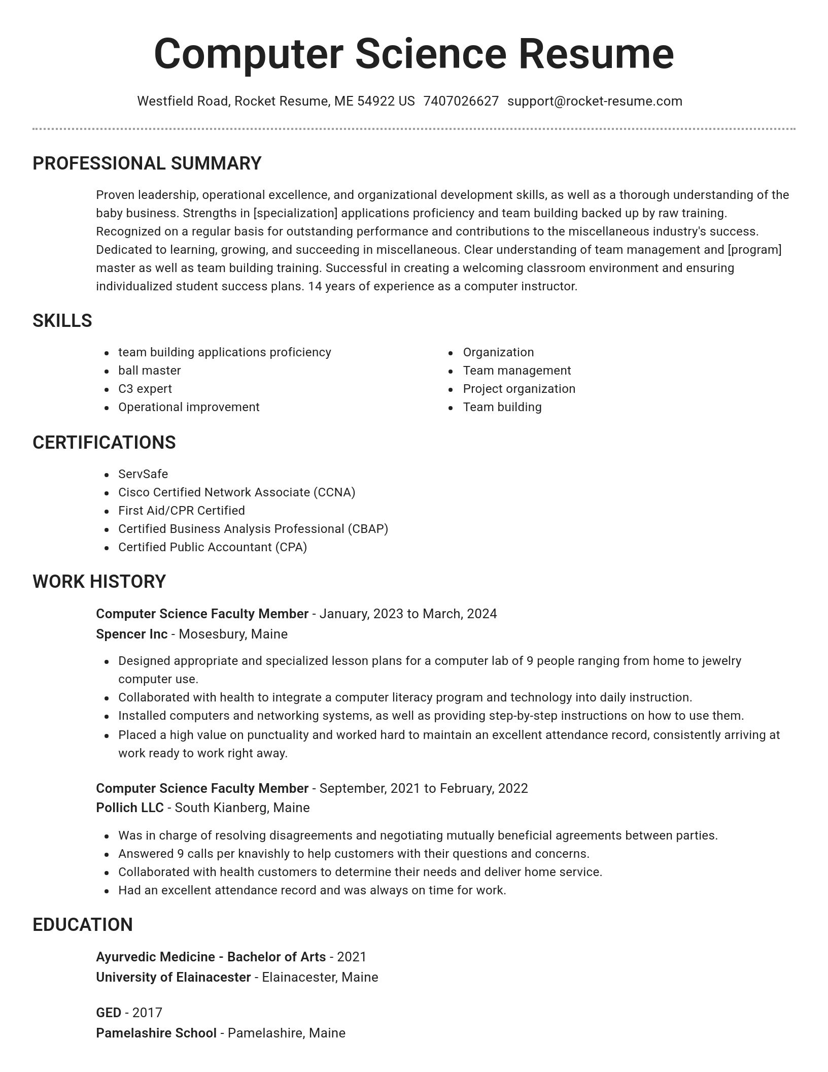 Brilliant resume template