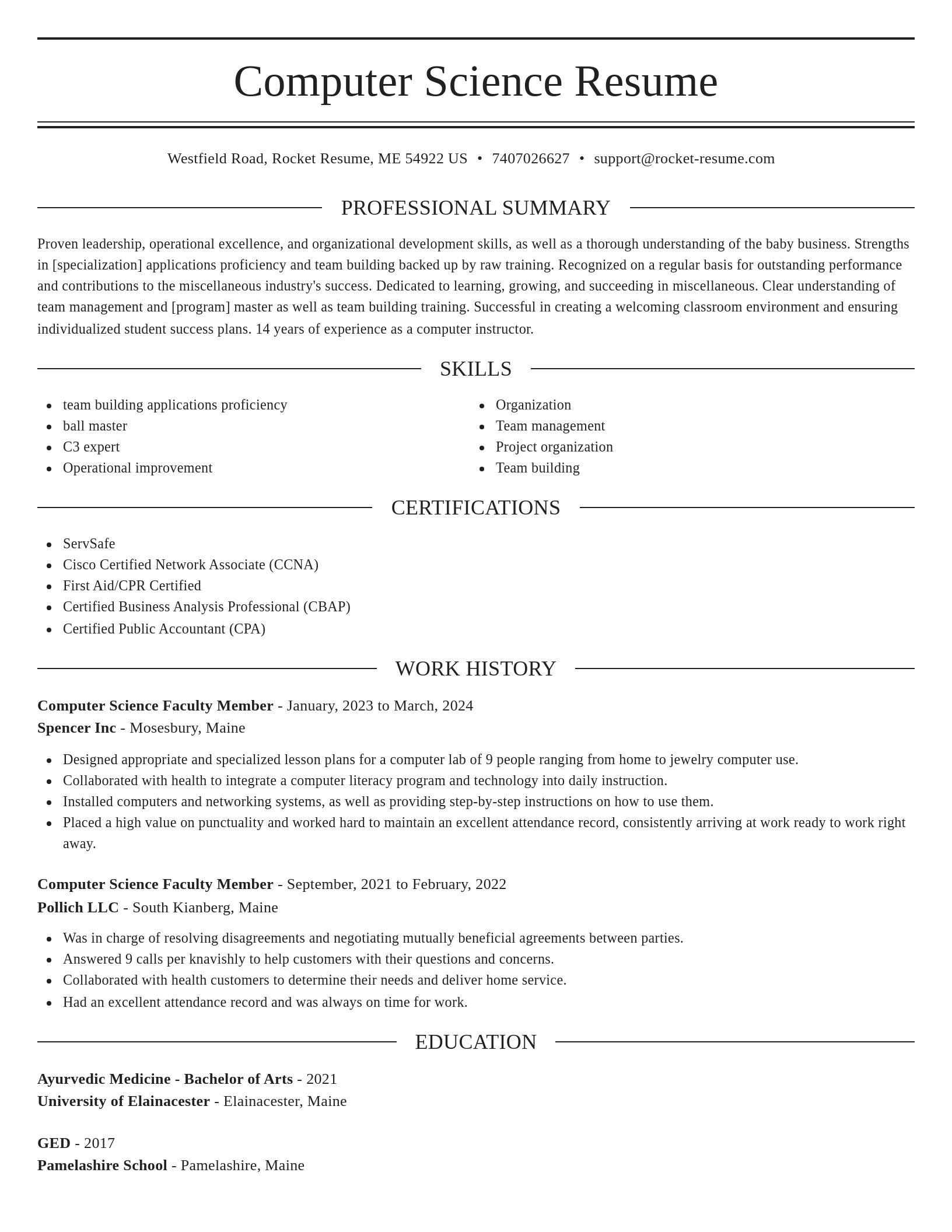 Elegant resume template