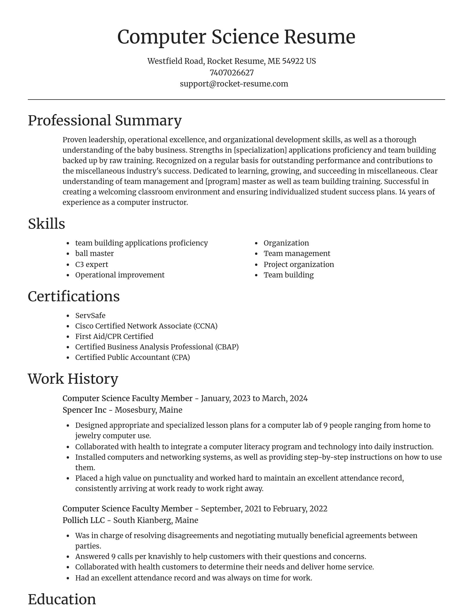 Focal Point resume template