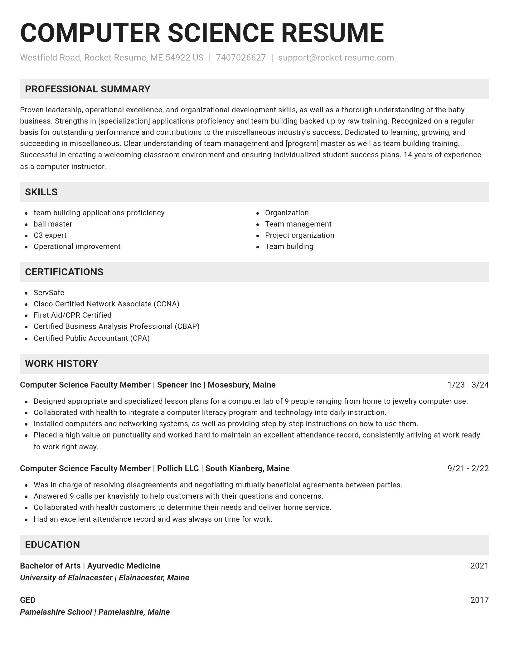 Genius resume template
