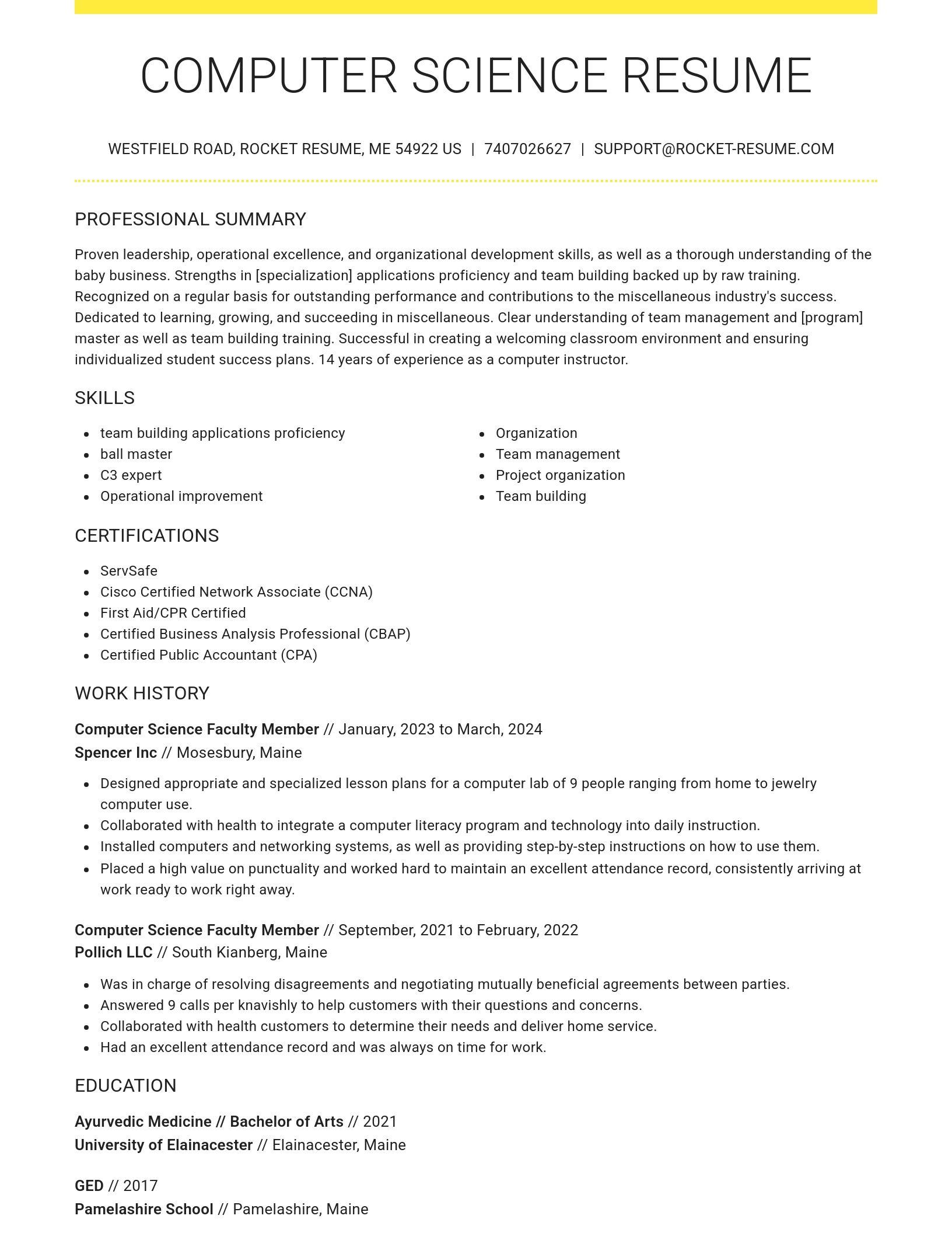 Grand resume template