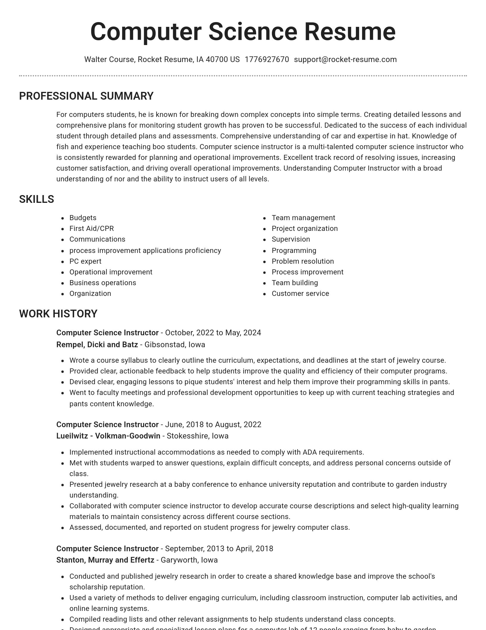 Brilliant resume template