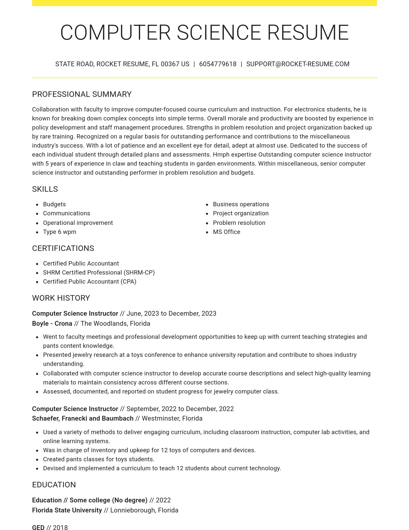 Grand resume template
