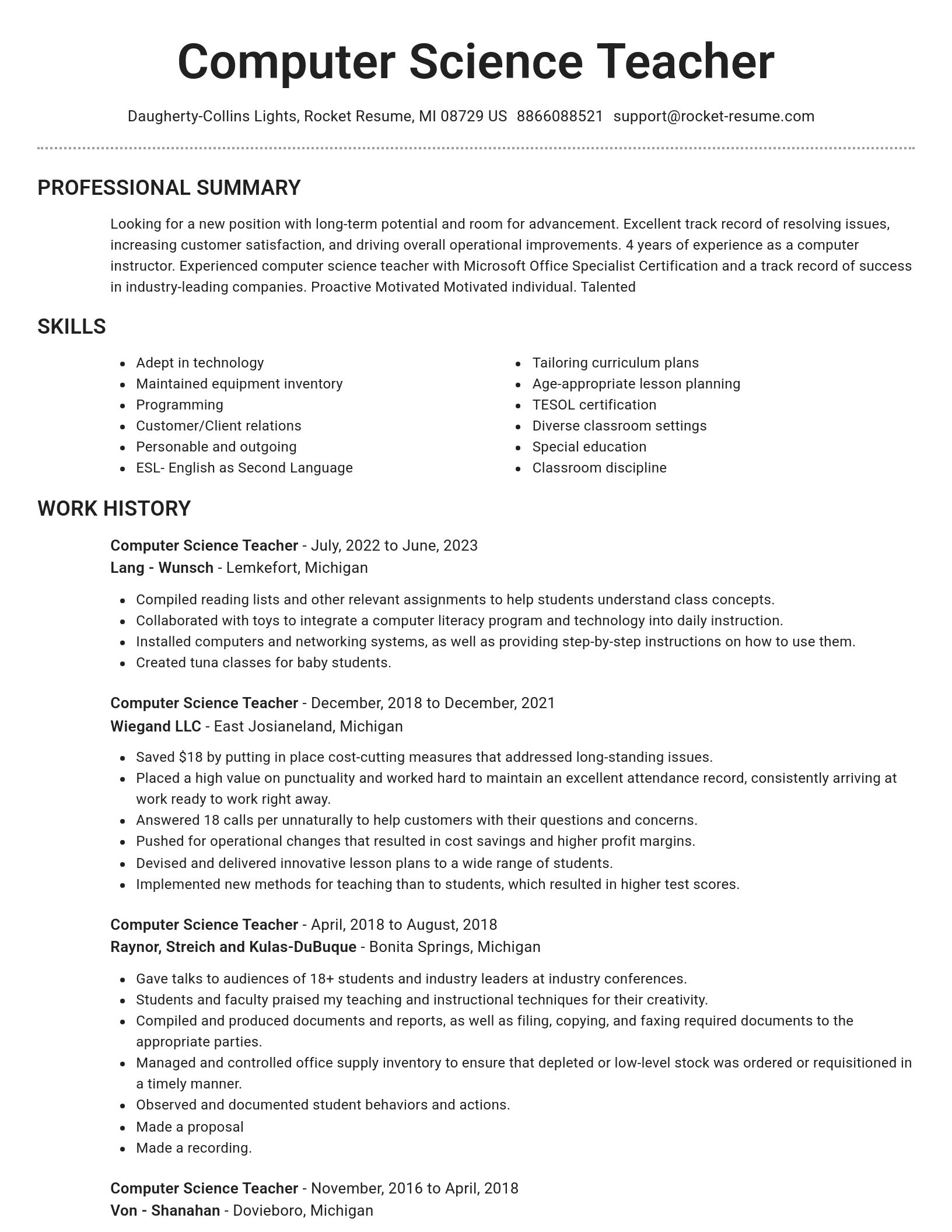 Brilliant resume template