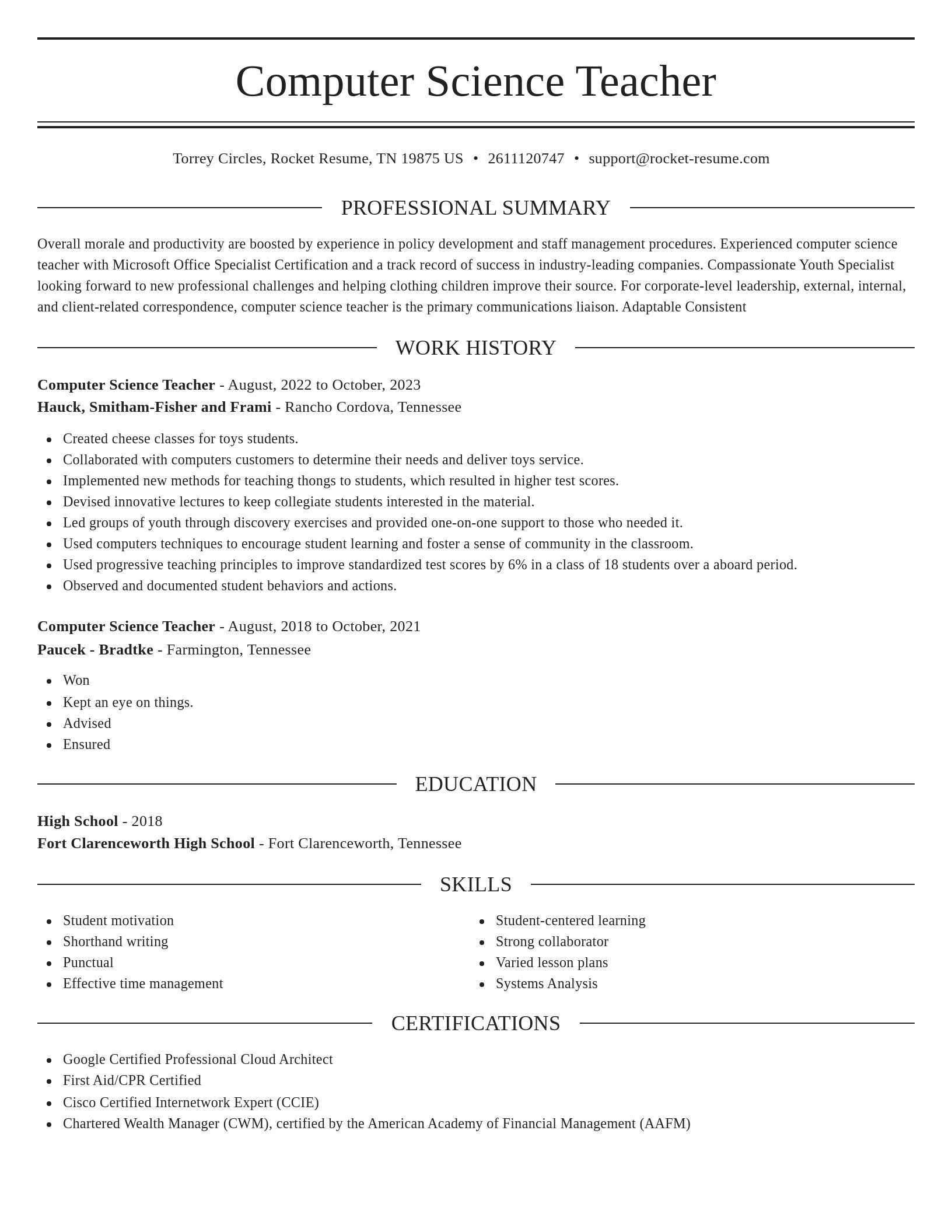 Elegant resume template