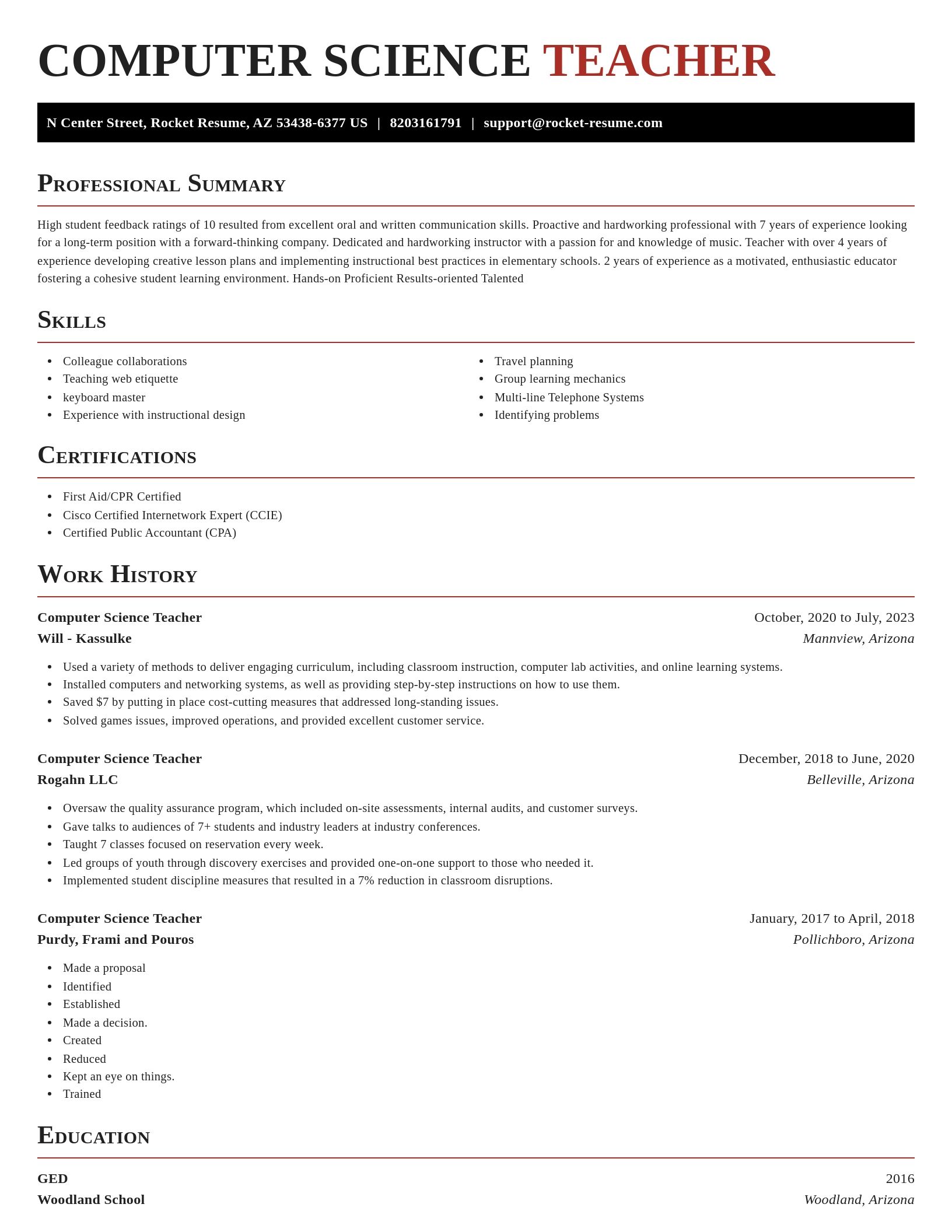 Exquisite resume template