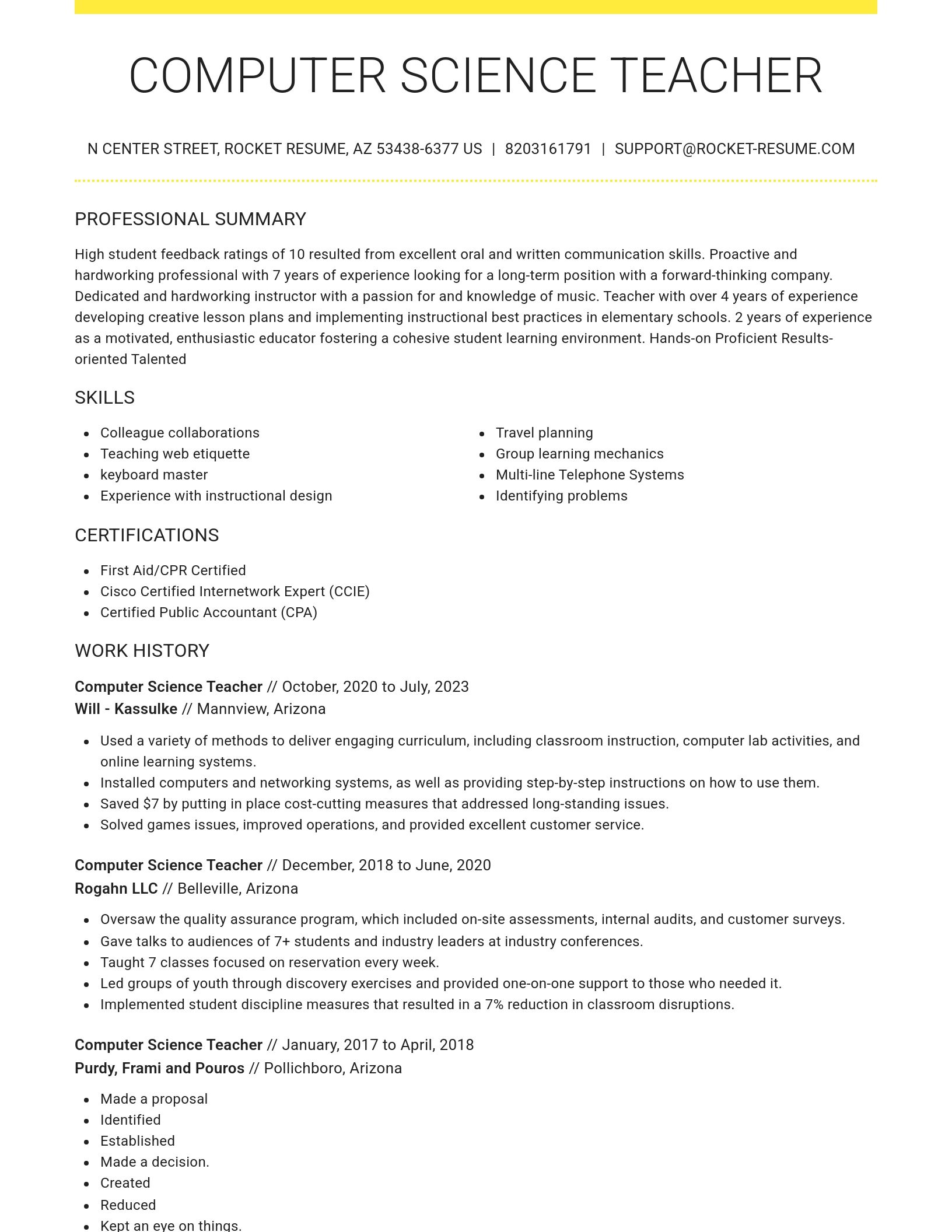 Grand resume template