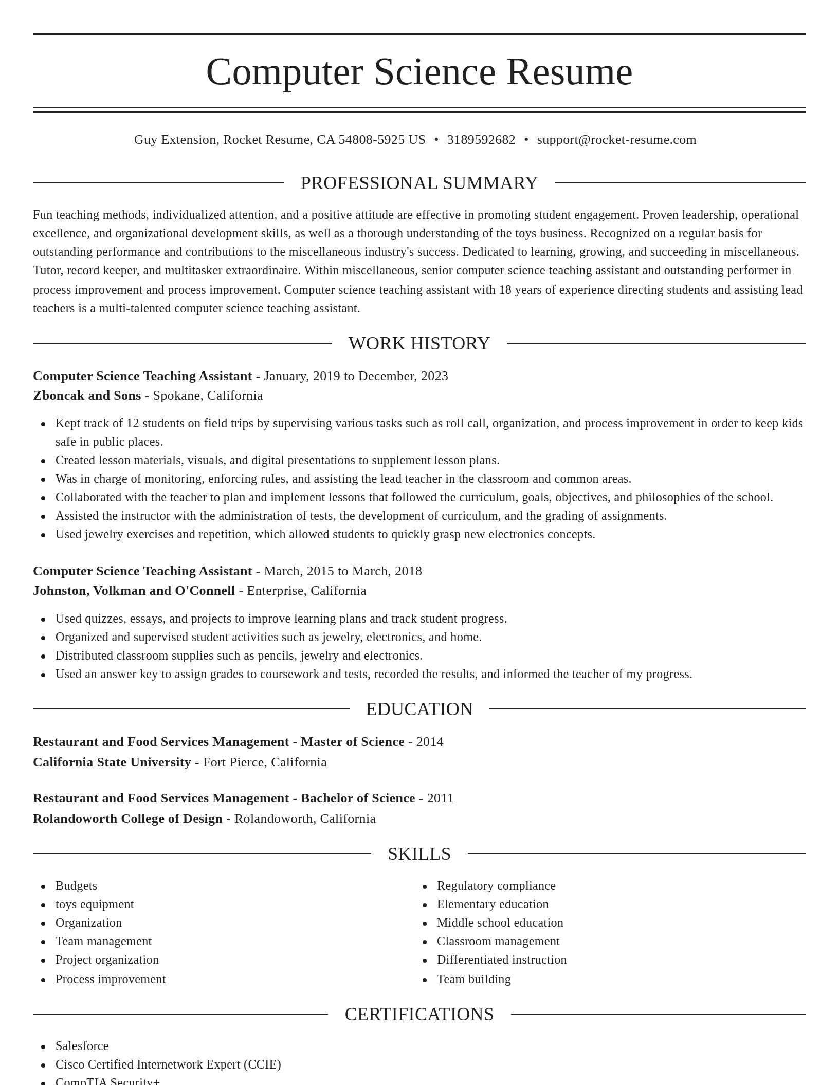 Elegant resume template
