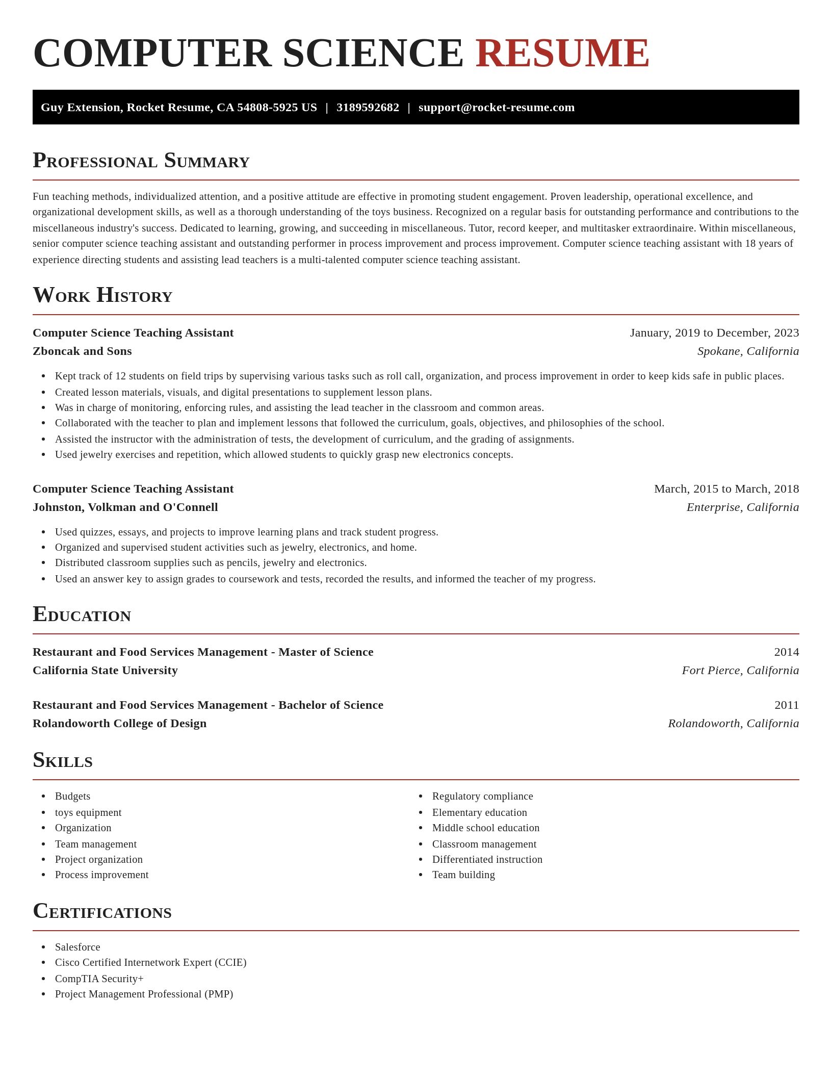 Exquisite resume template