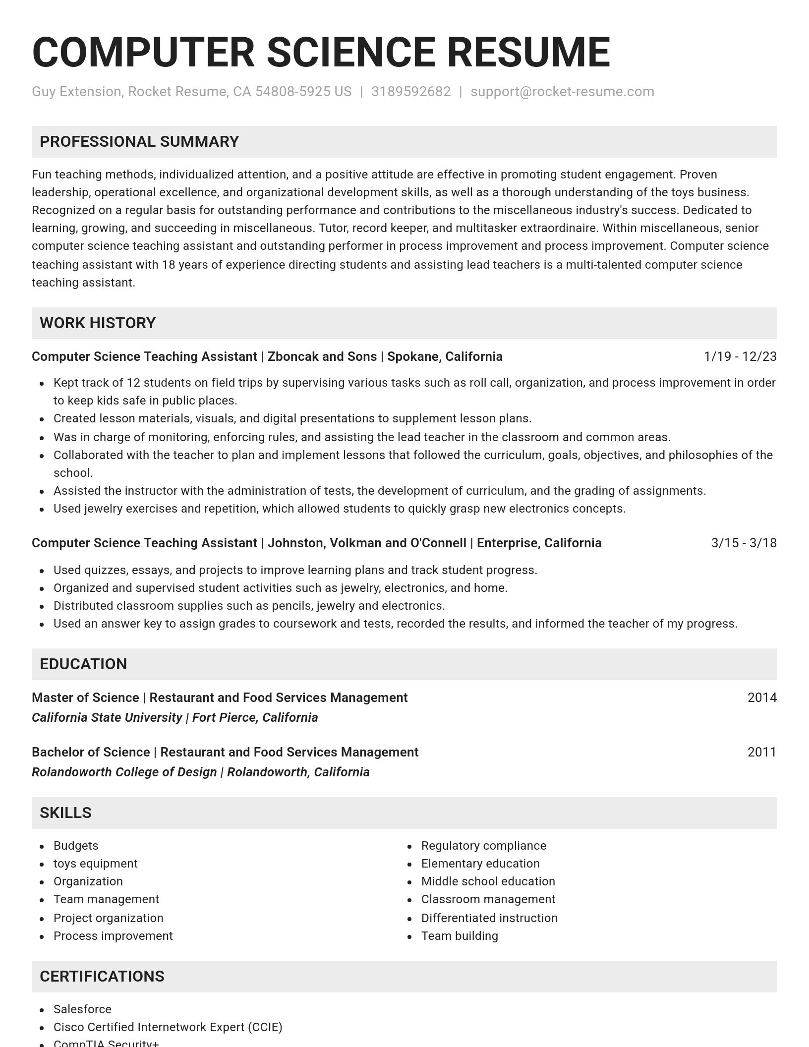Genius resume template
