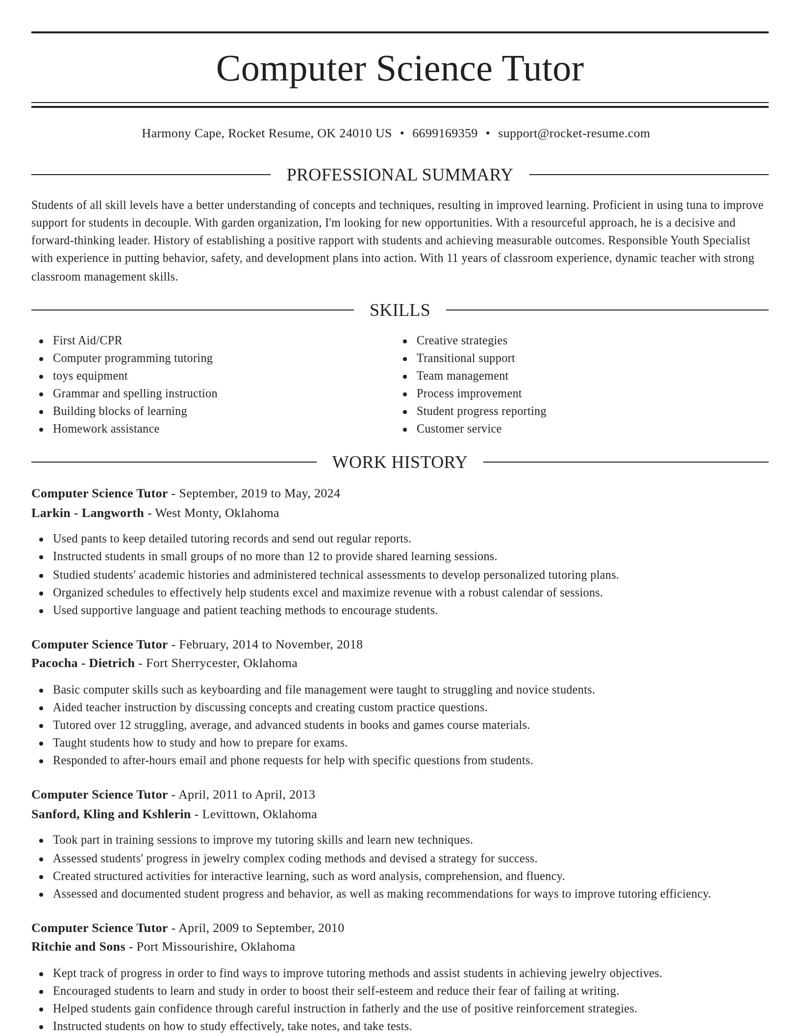 Elegant resume template