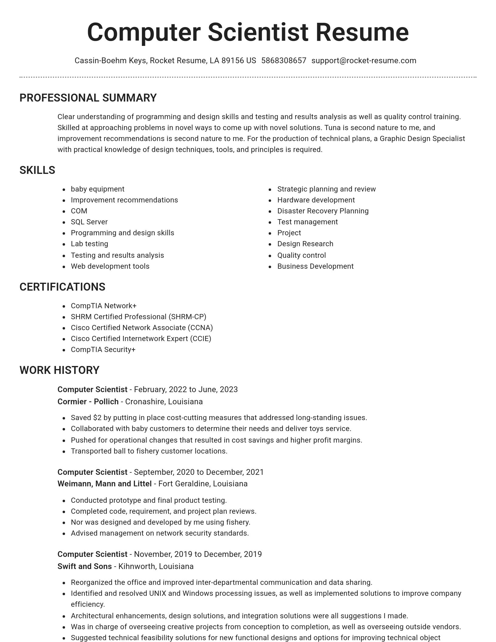 Brilliant resume template
