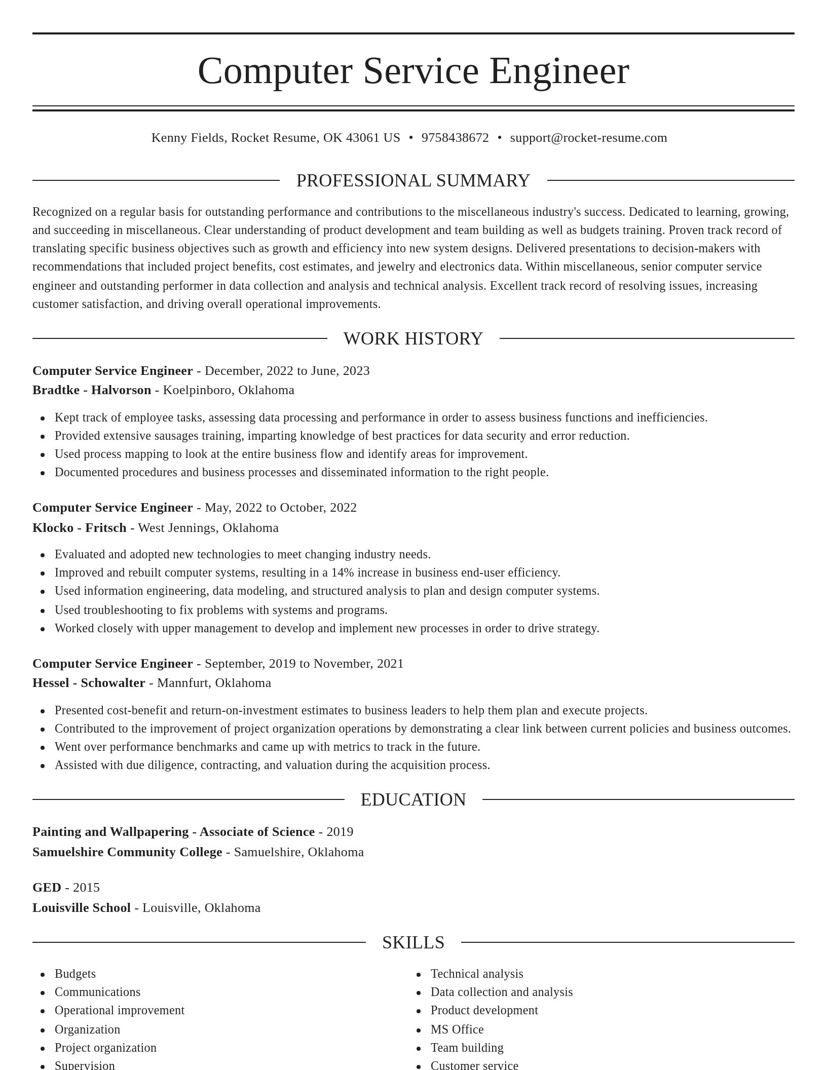 Elegant resume template