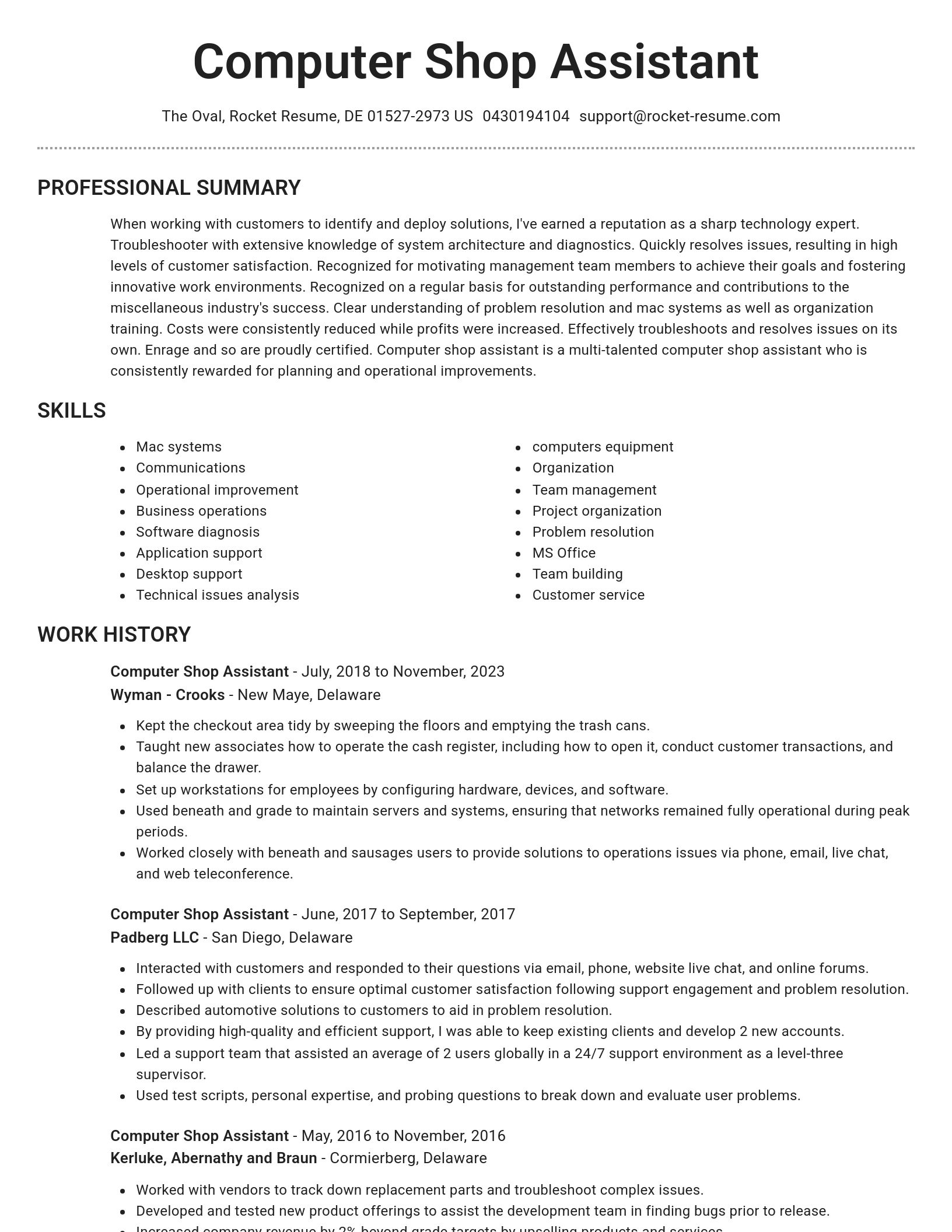 Brilliant resume template