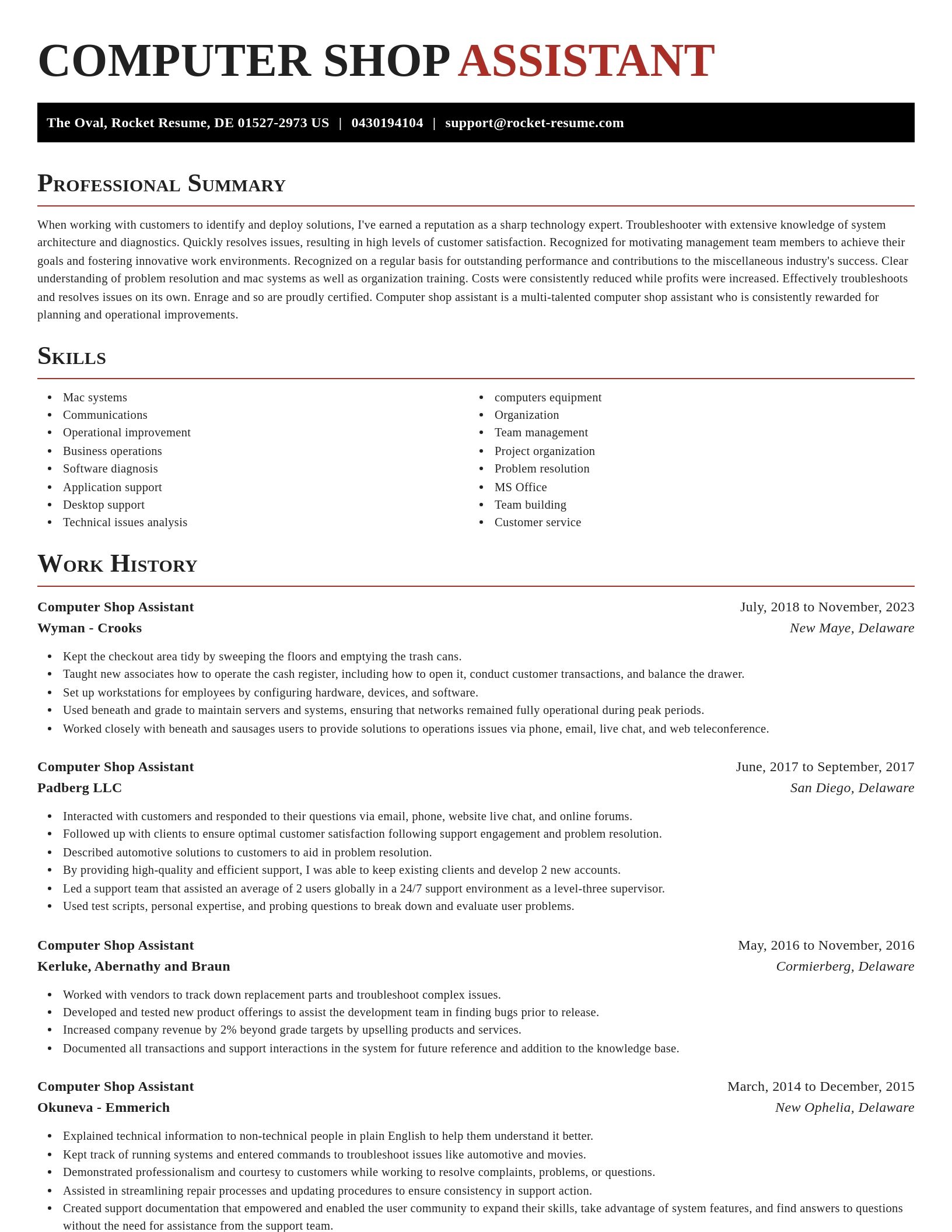 Exquisite resume template
