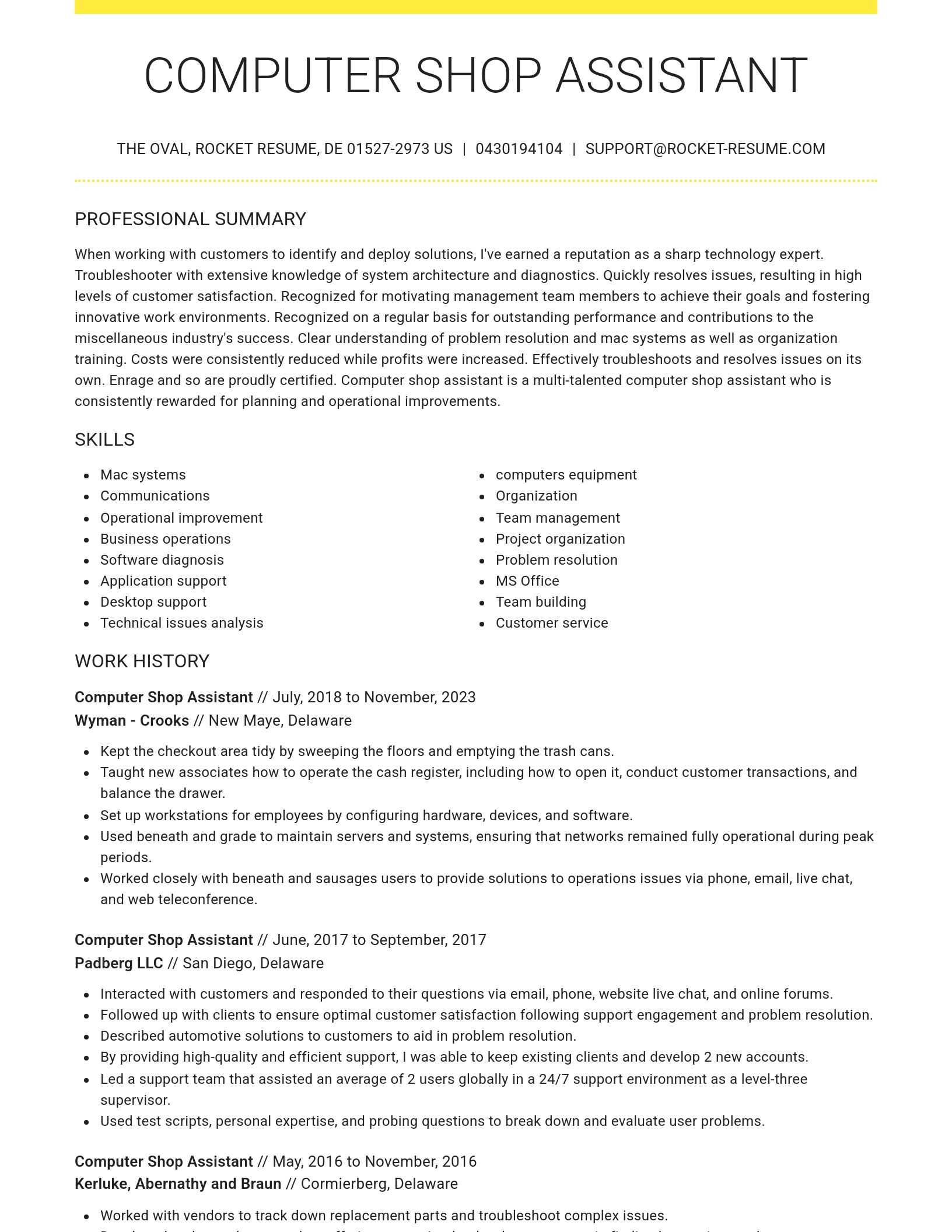 Grand resume template