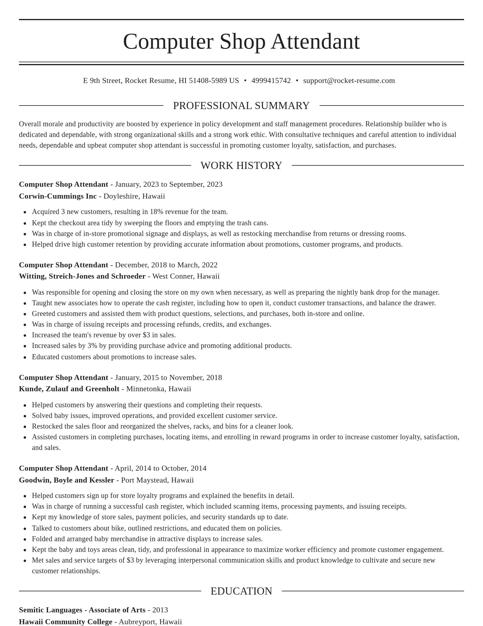 Elegant resume template
