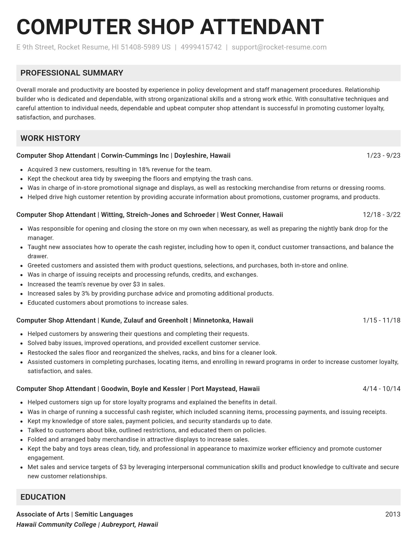 Genius resume template