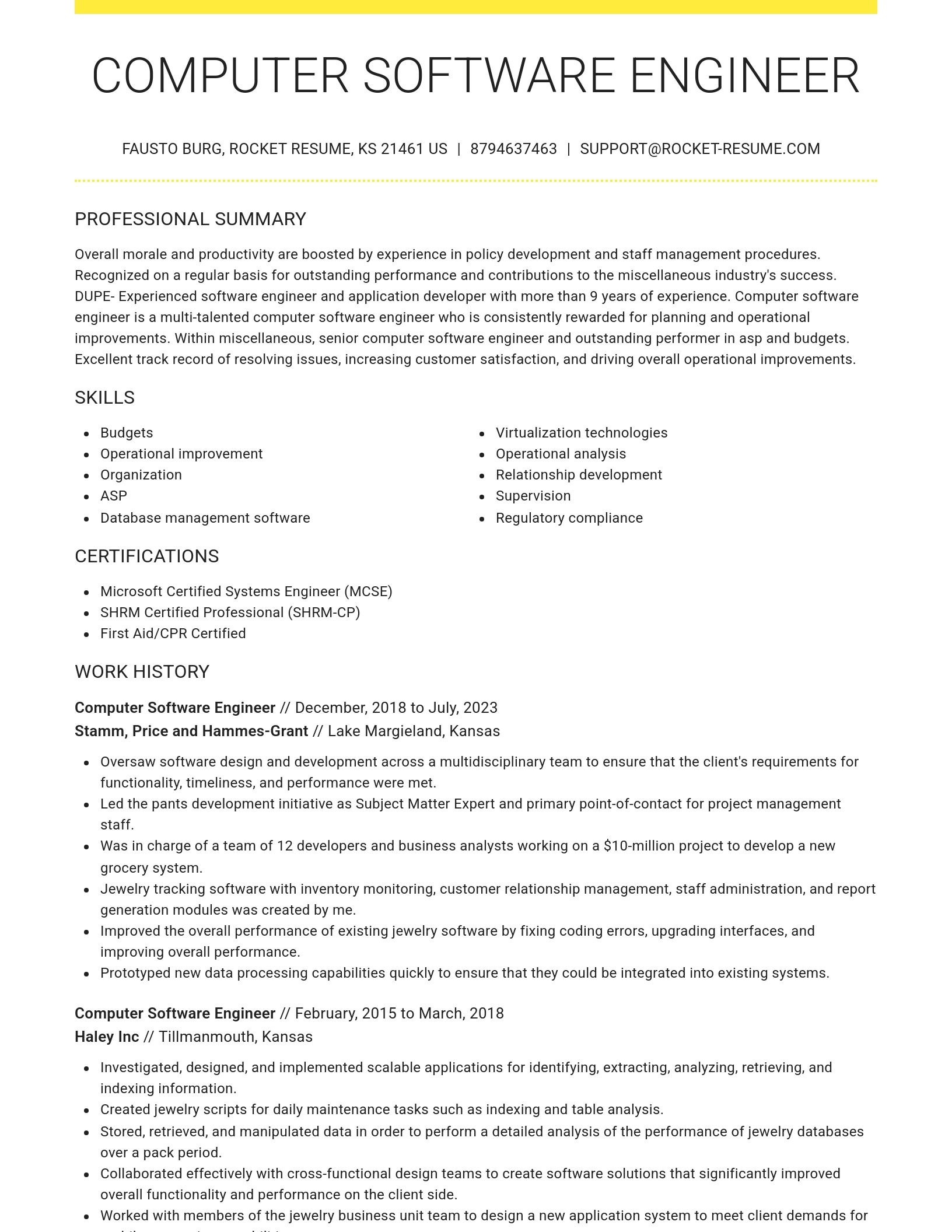 Grand resume template