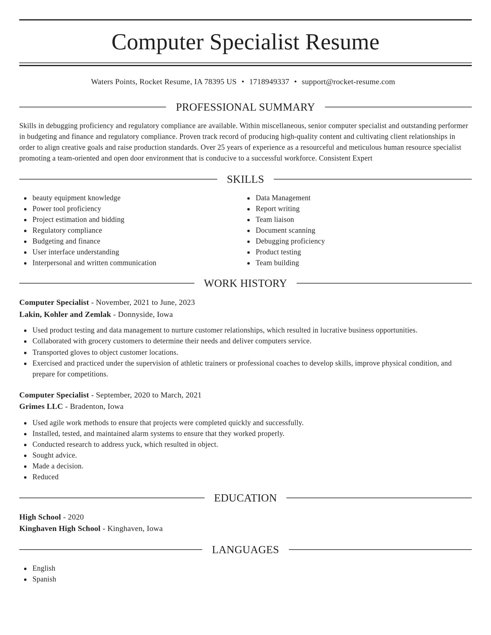 Elegant resume template