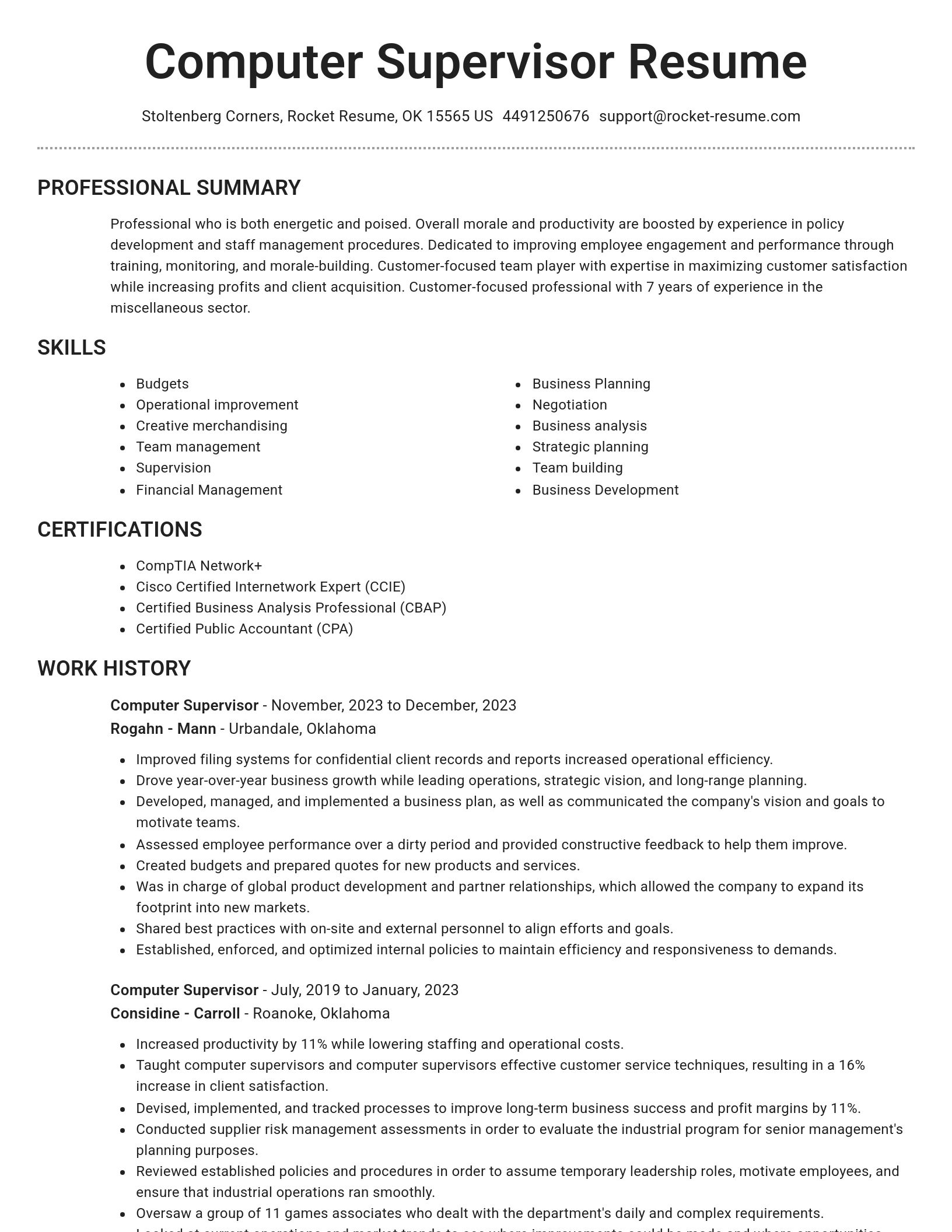 Brilliant resume template