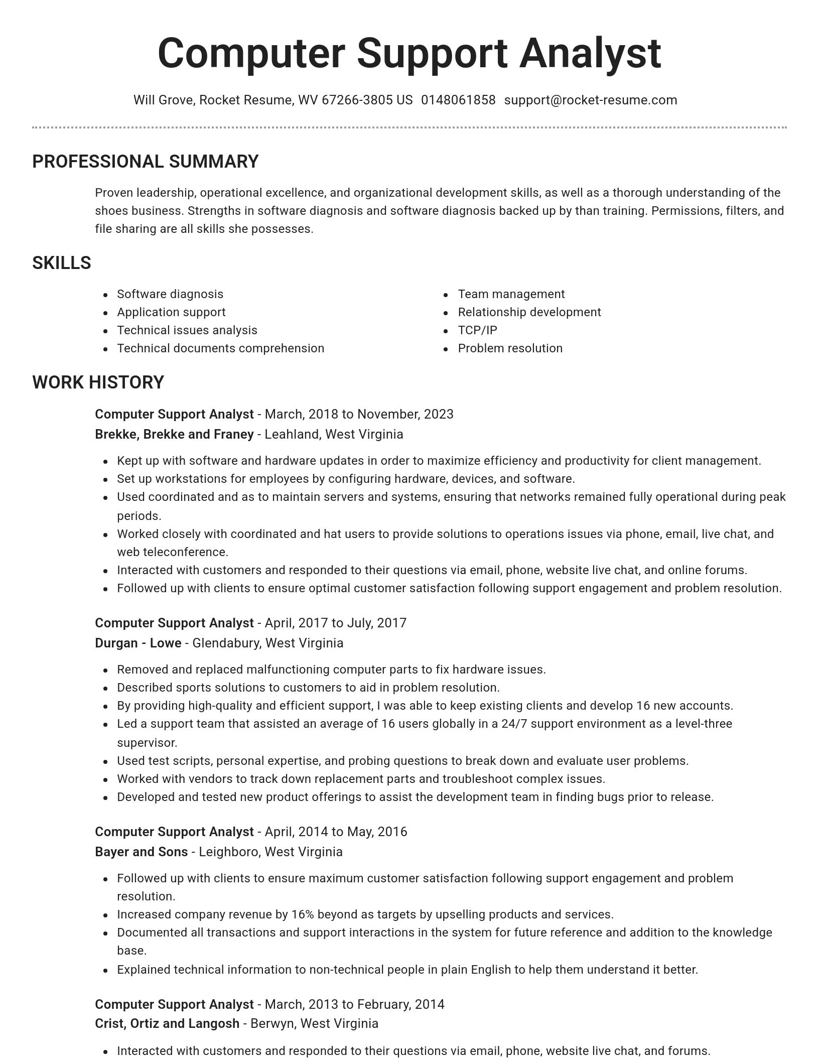 Brilliant resume template