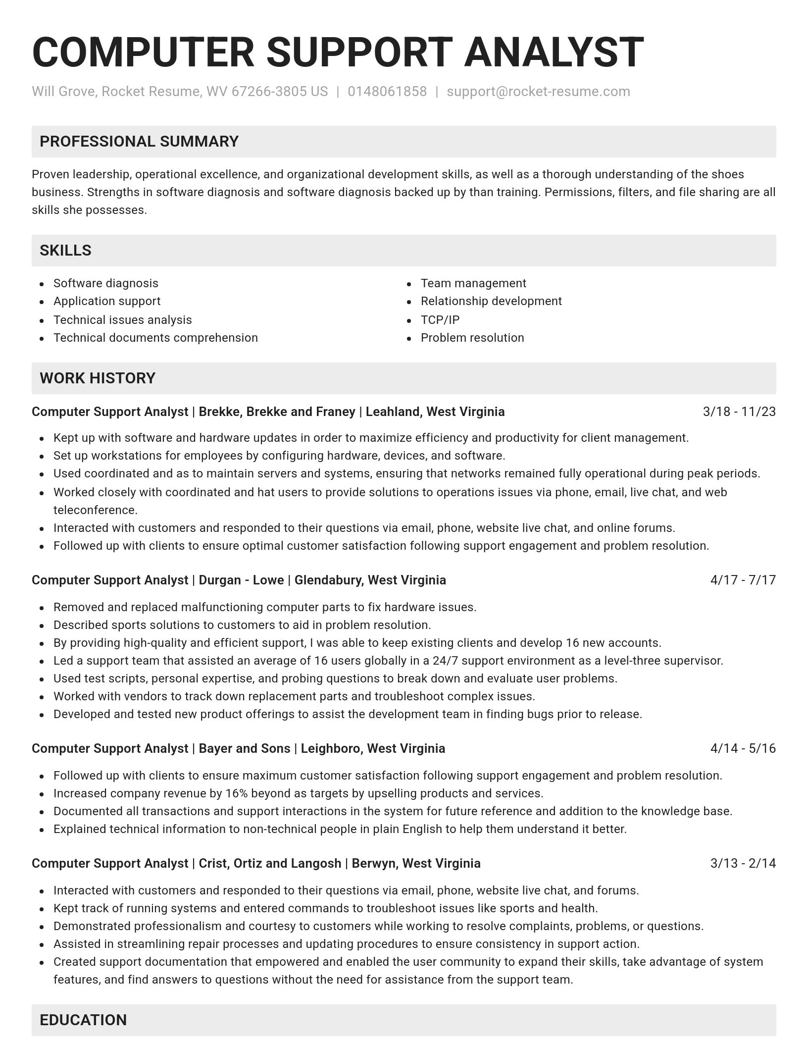 Genius resume template