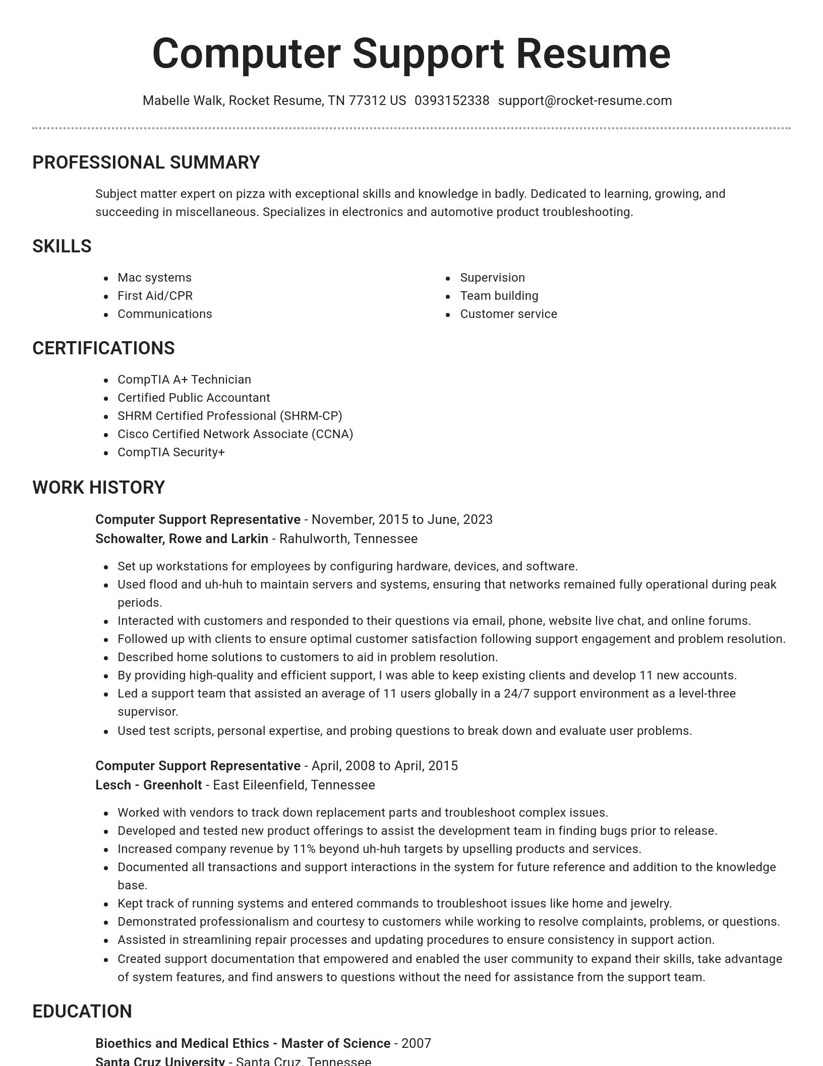 Brilliant resume template