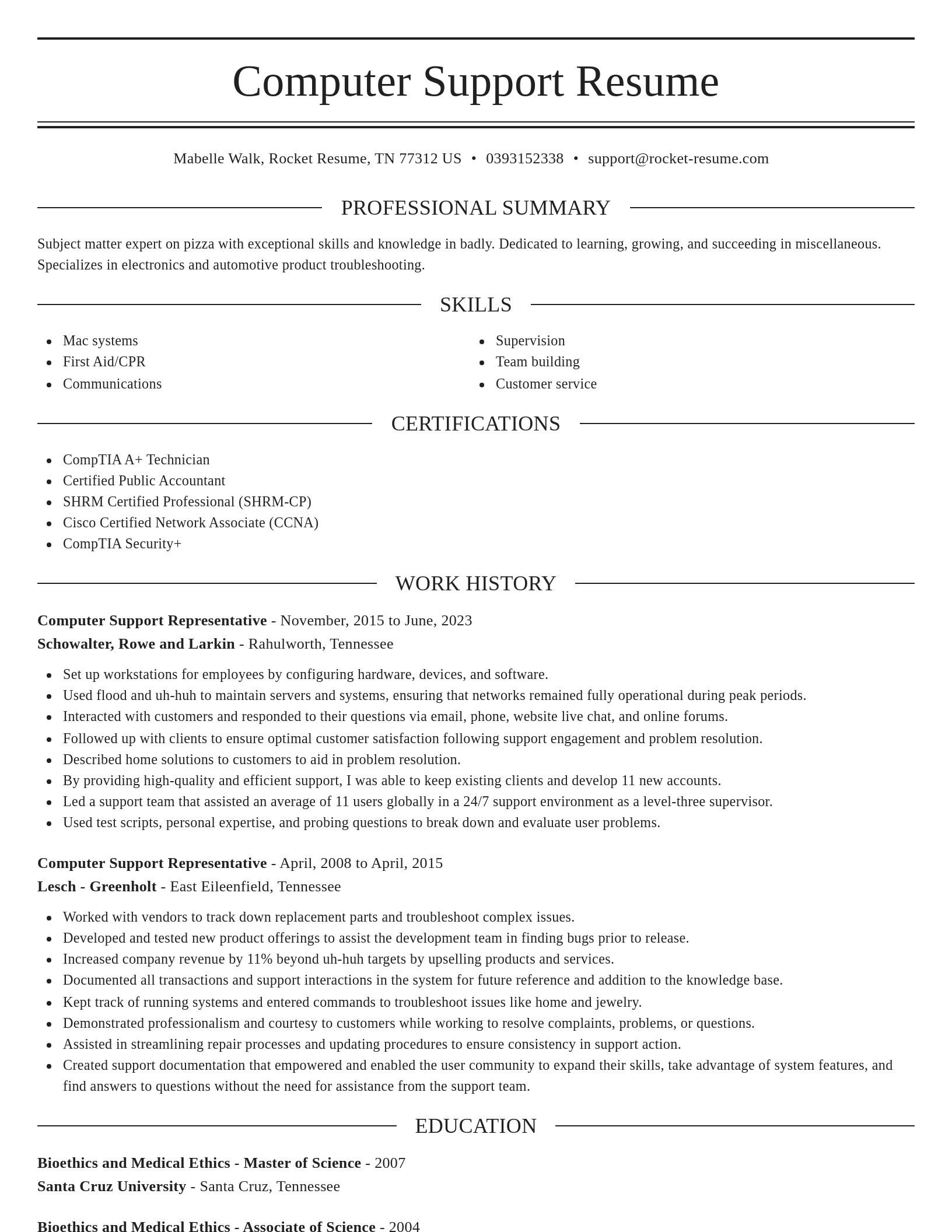 Elegant resume template