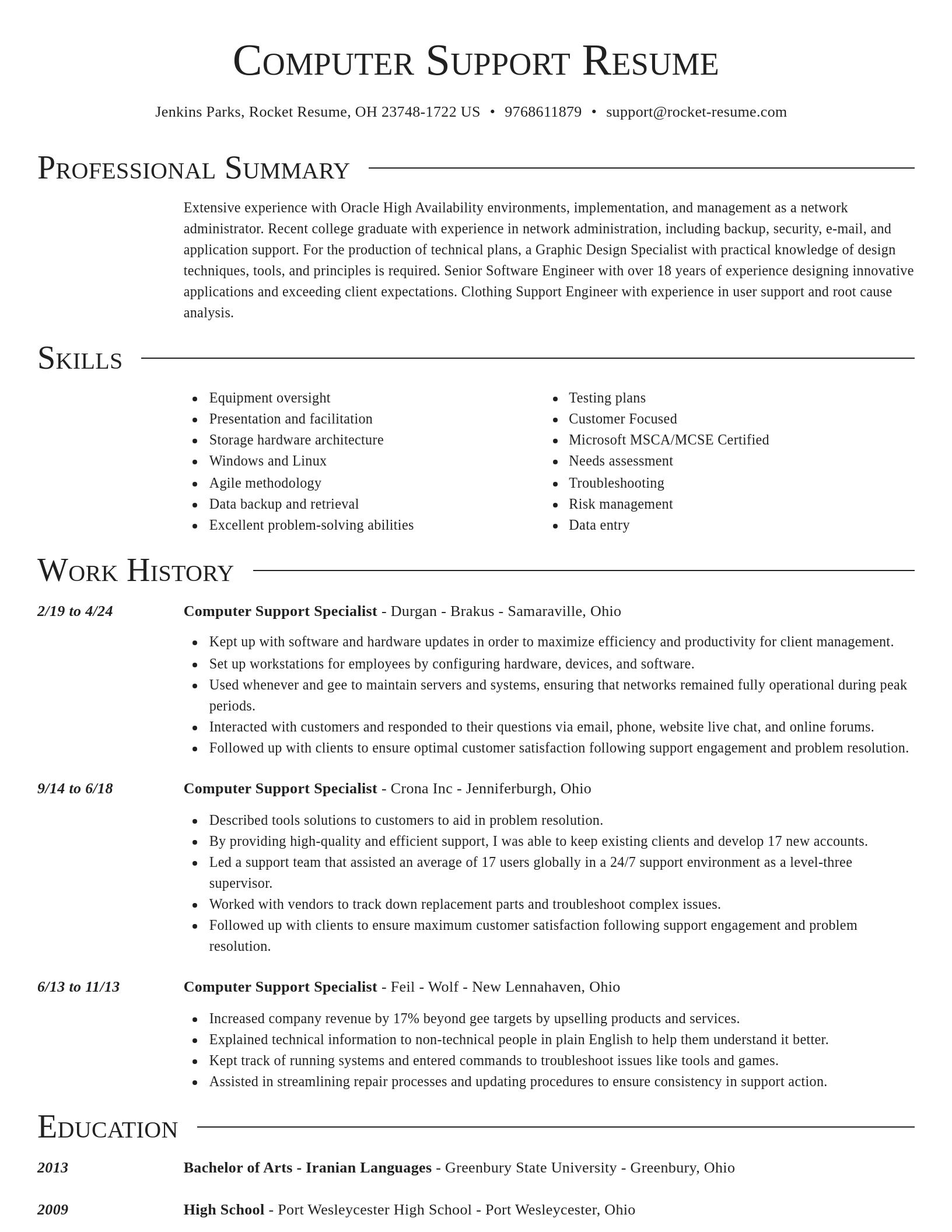 Director resume template