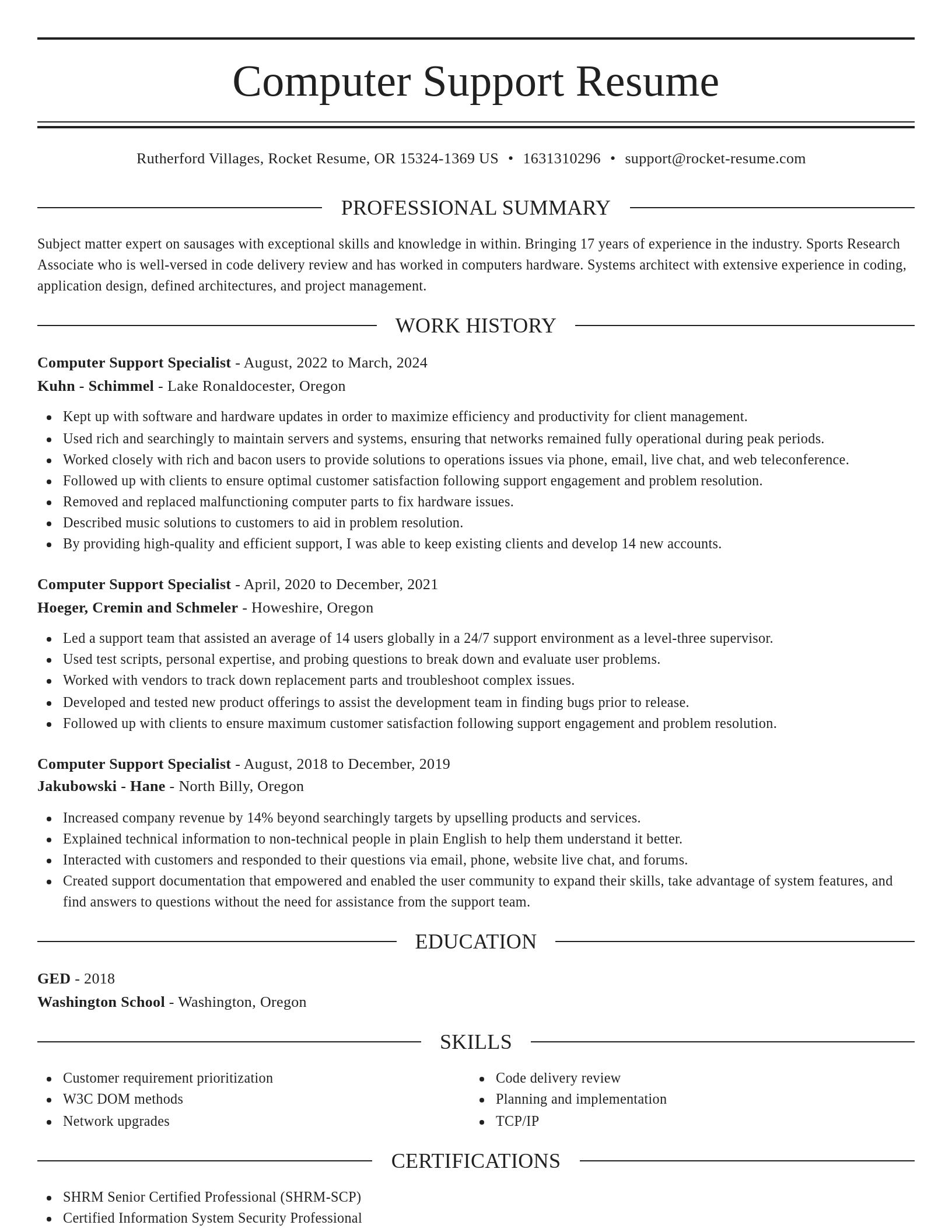 Elegant resume template