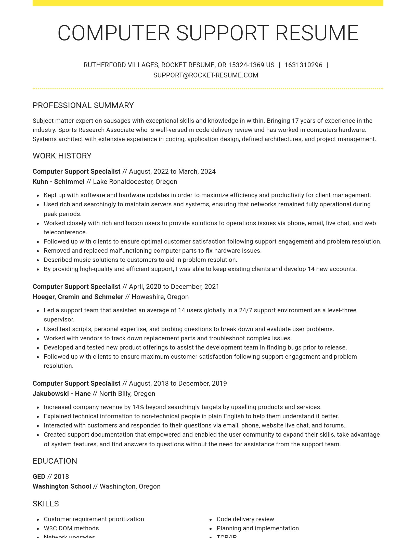Grand resume template