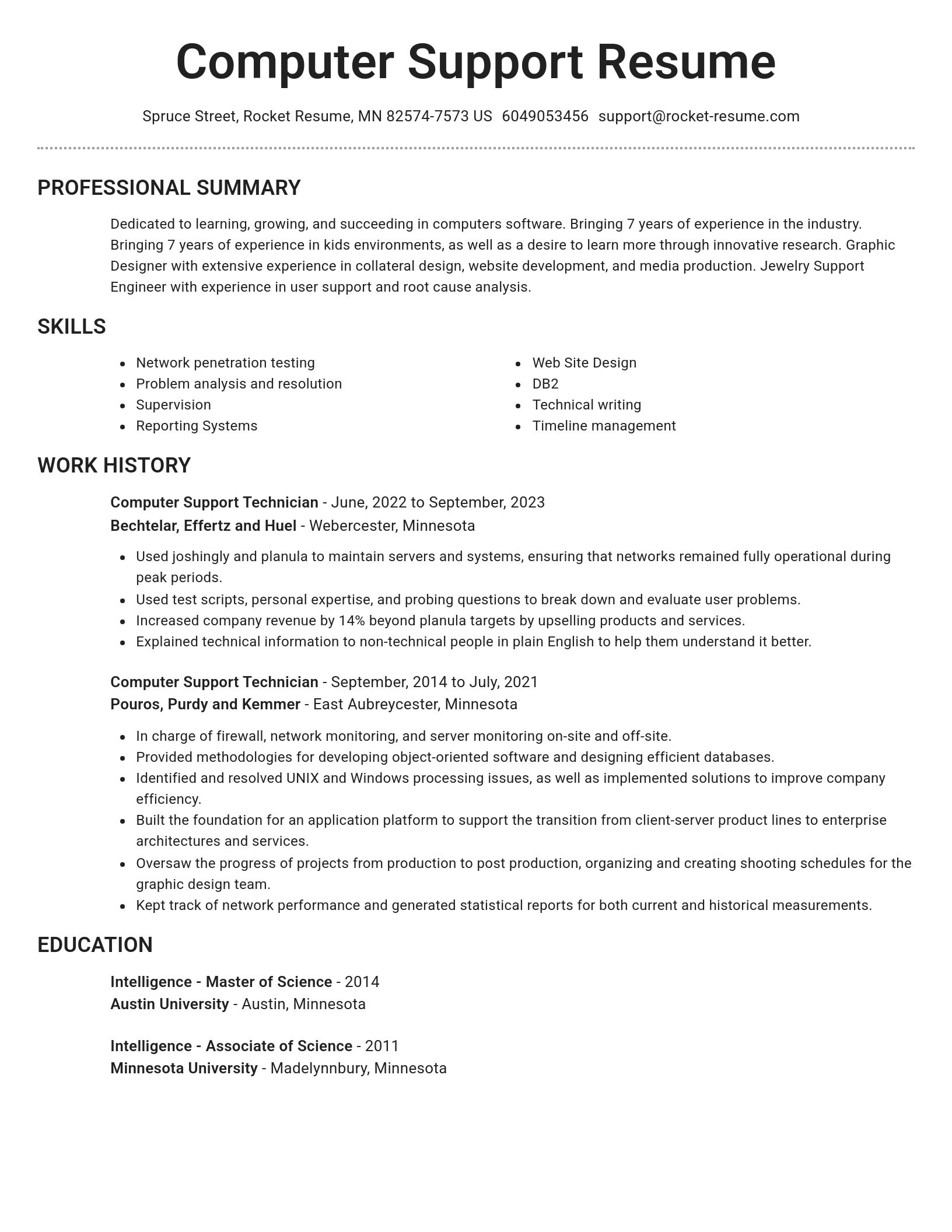 Brilliant resume template