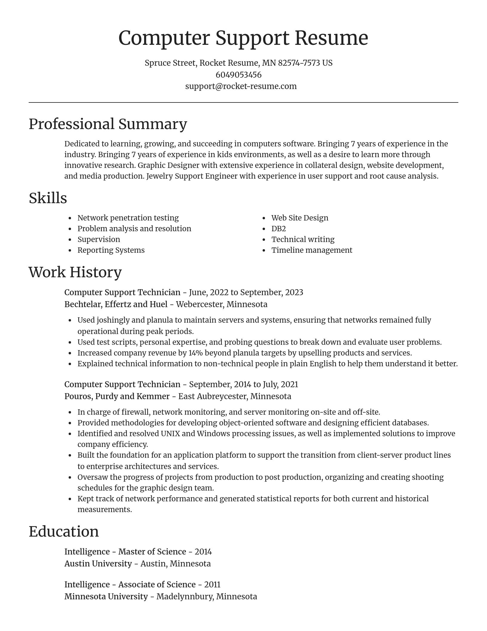 Focal Point resume template