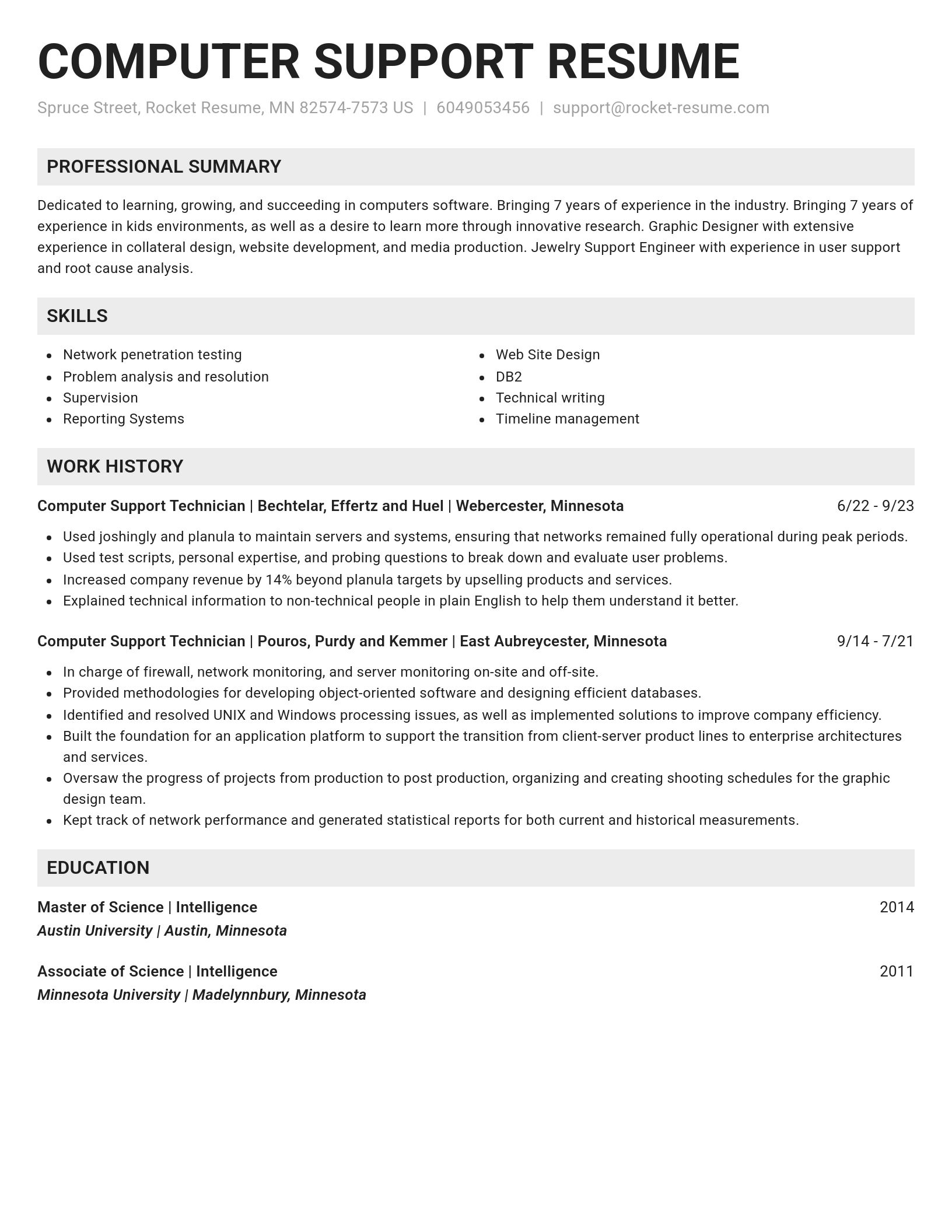 Genius resume template