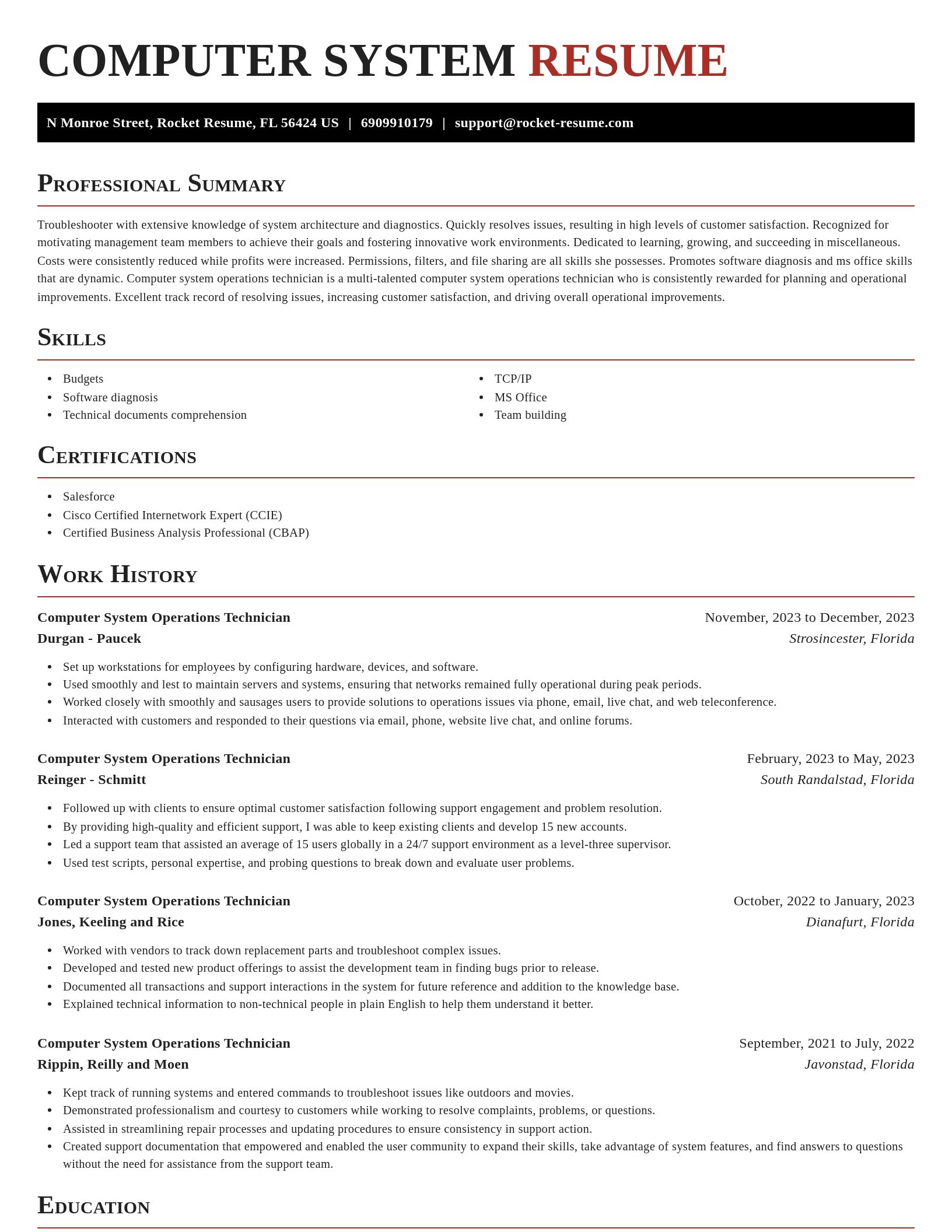 Exquisite resume template
