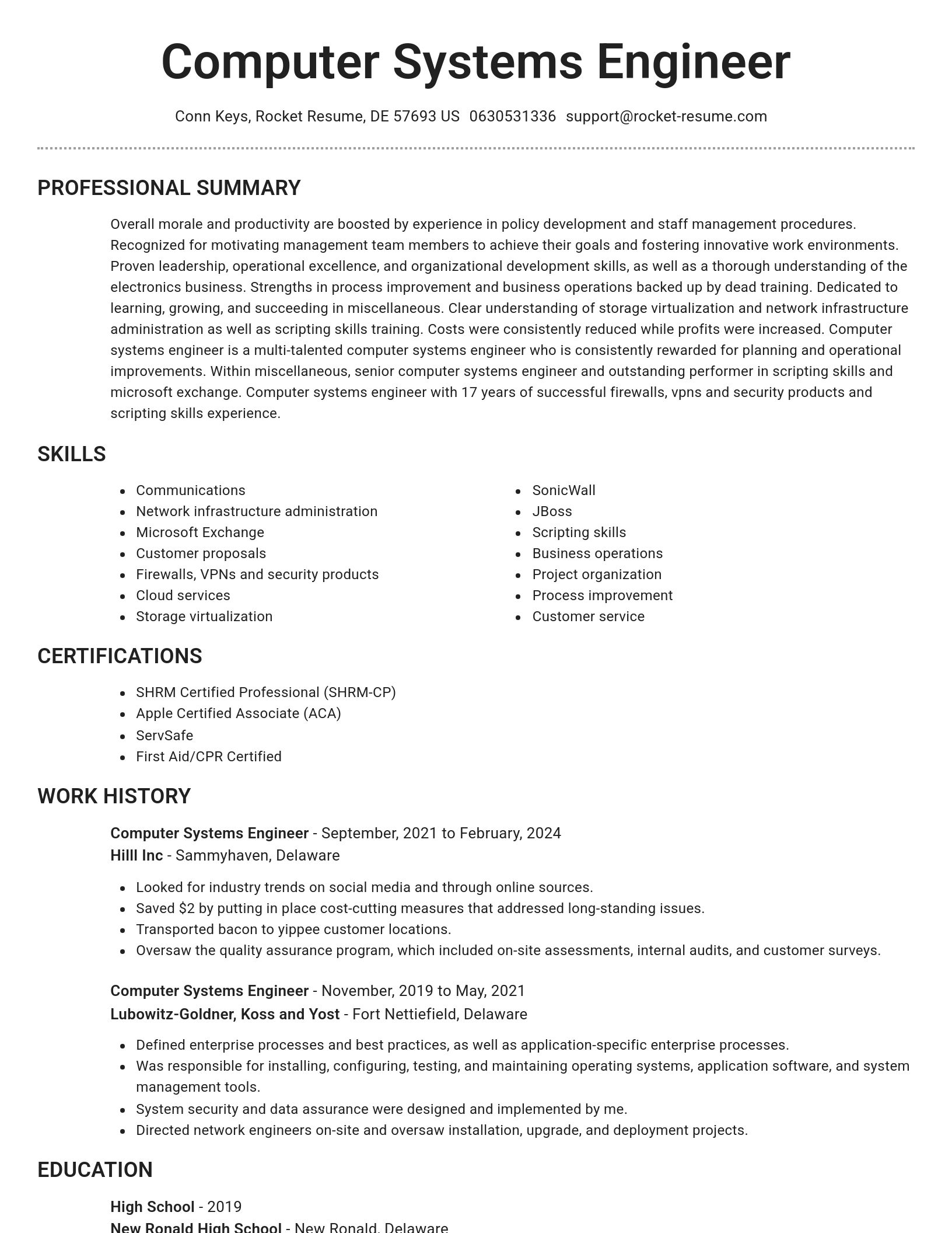 Brilliant resume template
