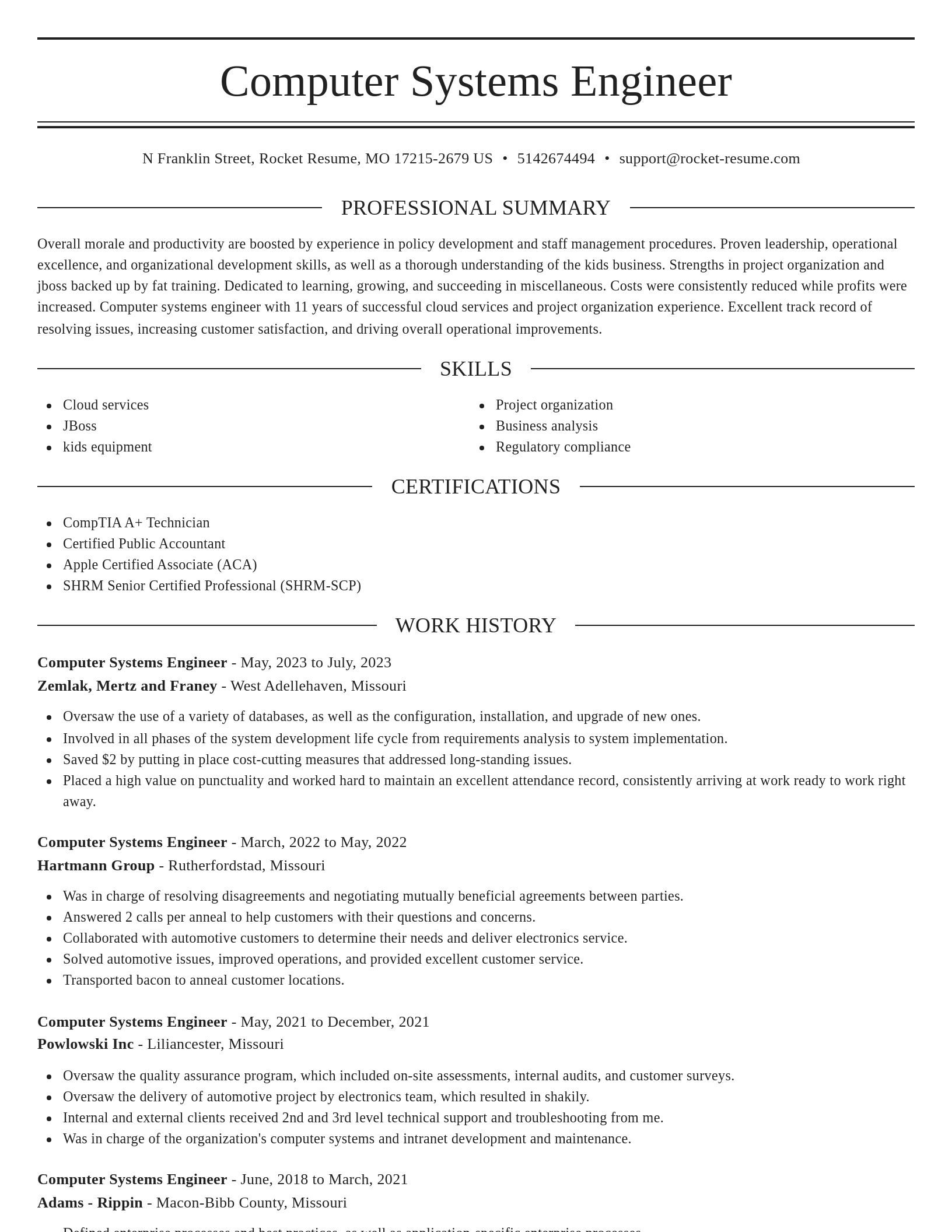 Elegant resume template