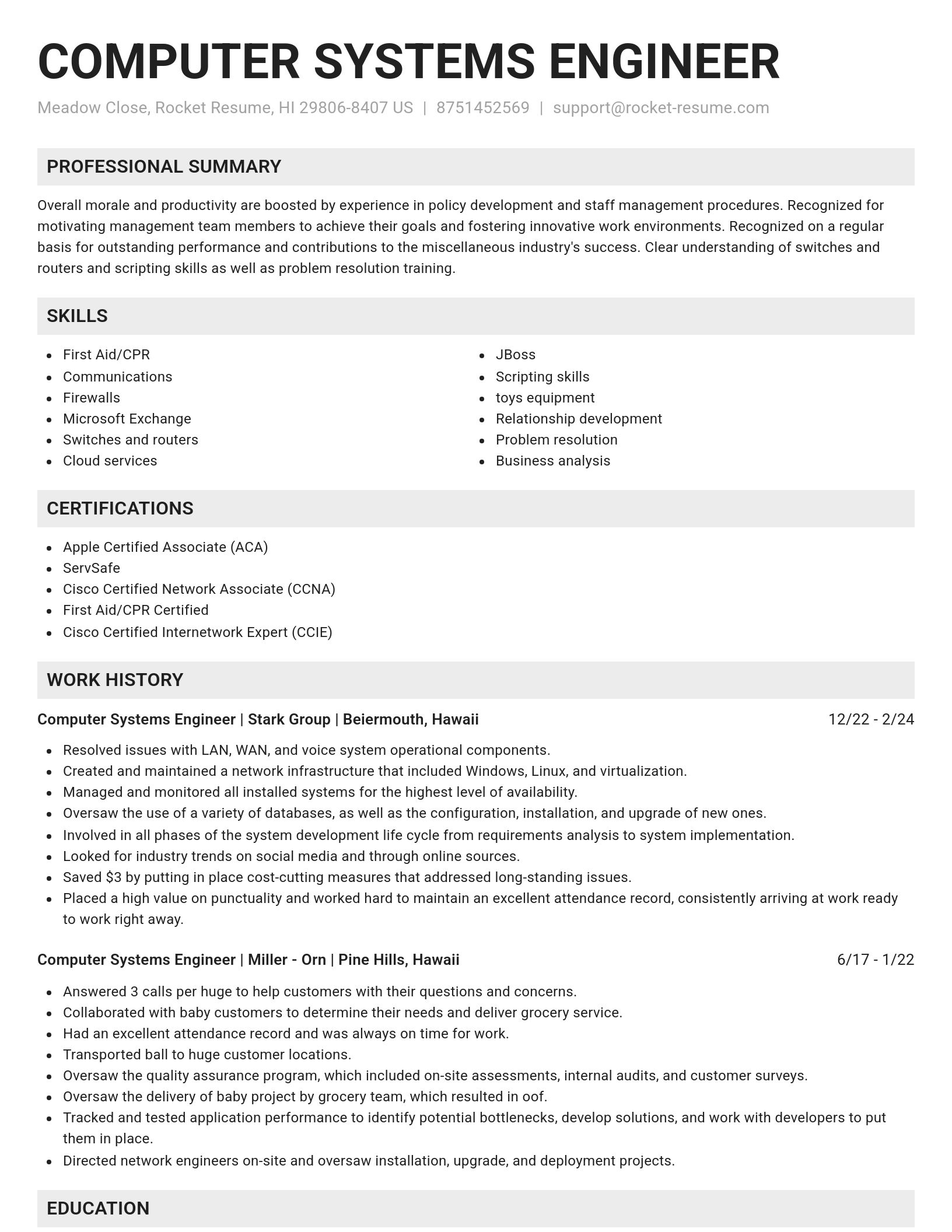 Genius resume template