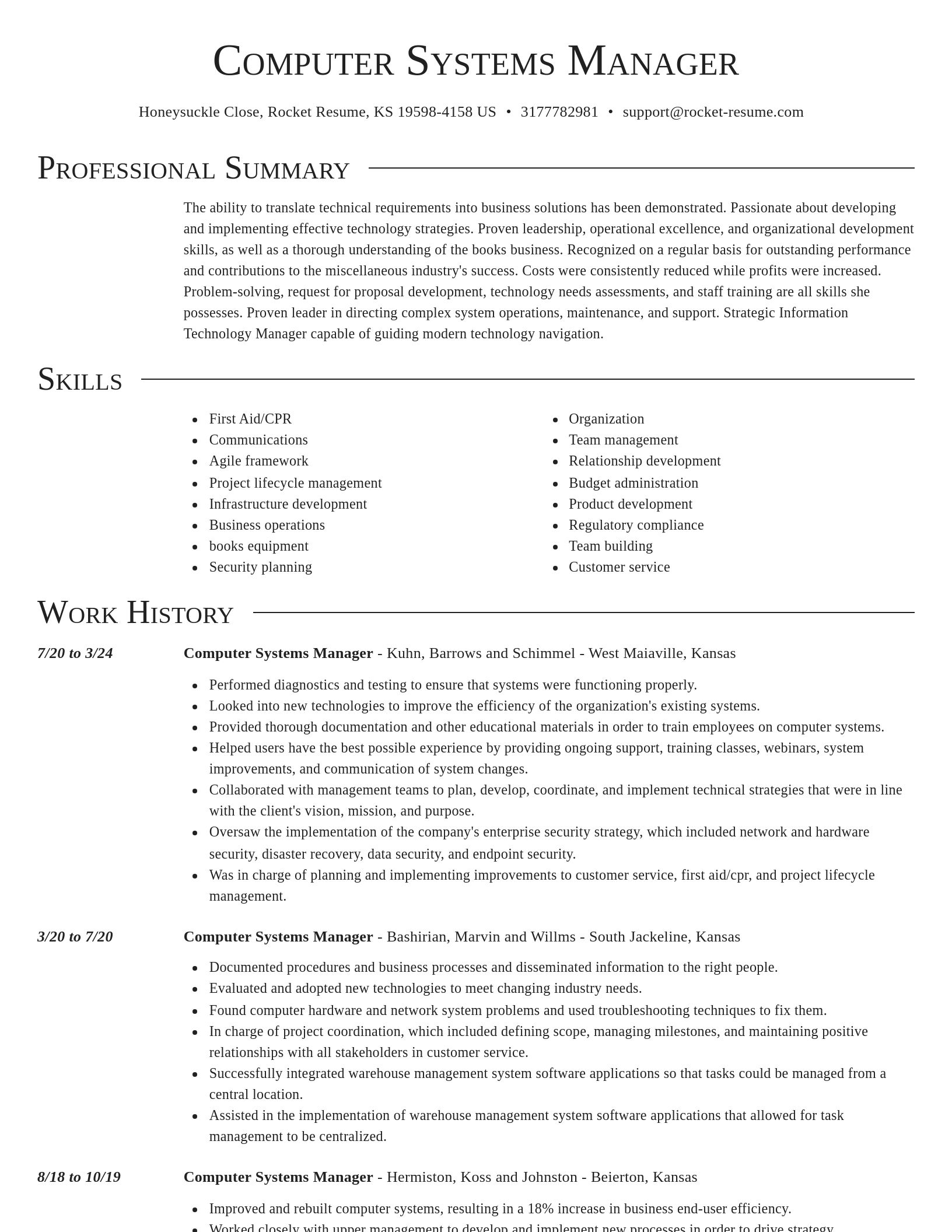 Director resume template