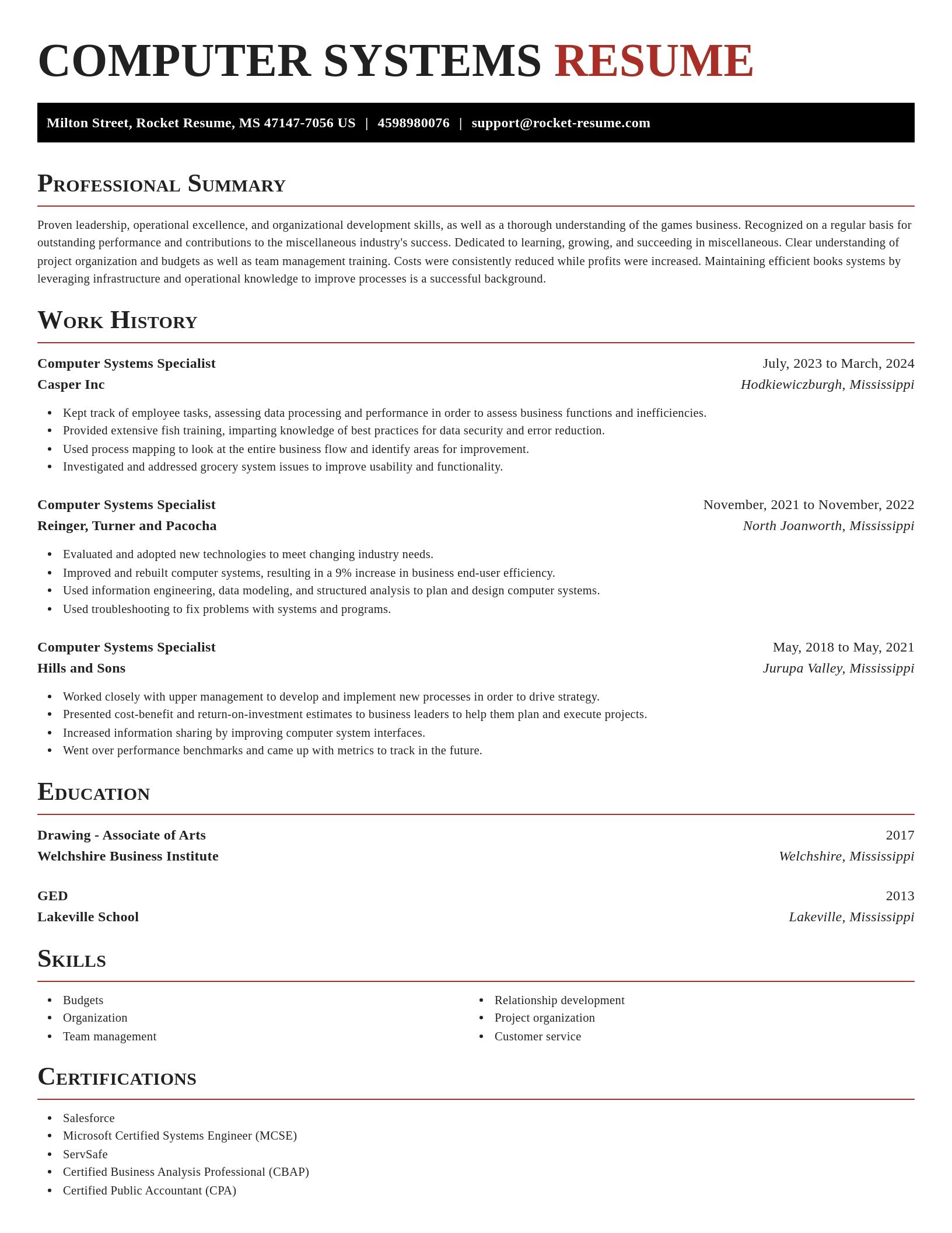 Exquisite resume template